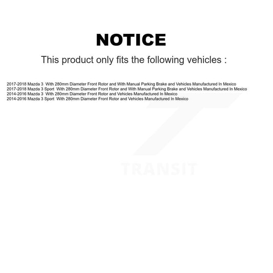 Disc Rotors and Ceramic Brake Pads Kit-K8A-100411 - Kit.bestparts.ca