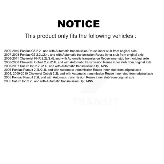 CV Axle Shaft Kit-KCV-100146 - Kit.bestparts.ca