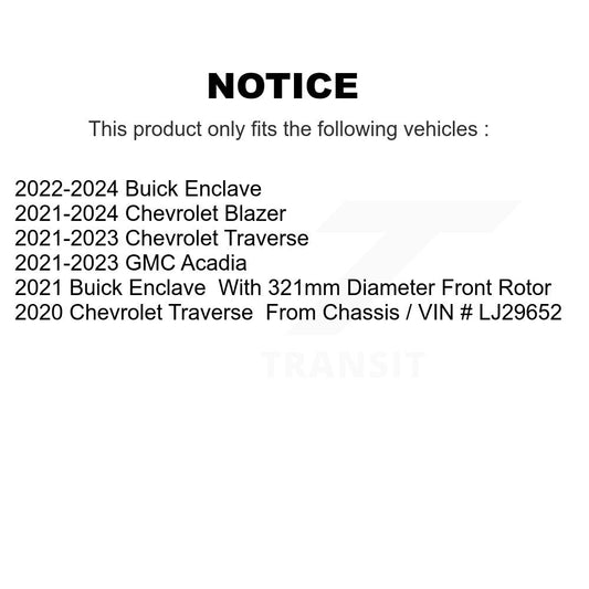 Coated Disc Rotors and Semi-Metallic Brake Pads Kit-KGS-102638 - Kit.bestparts.ca