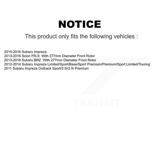 Coated Disc Rotors and Ceramic Brake Pads Kit-KGT-100209 - Kit.bestparts.ca