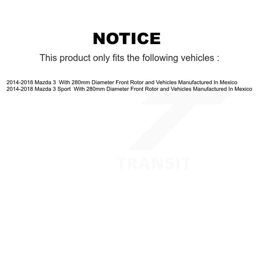 Coated Disc Rotors and Ceramic Brake Pads Kit-KGT-100536 - Kit.bestparts.ca