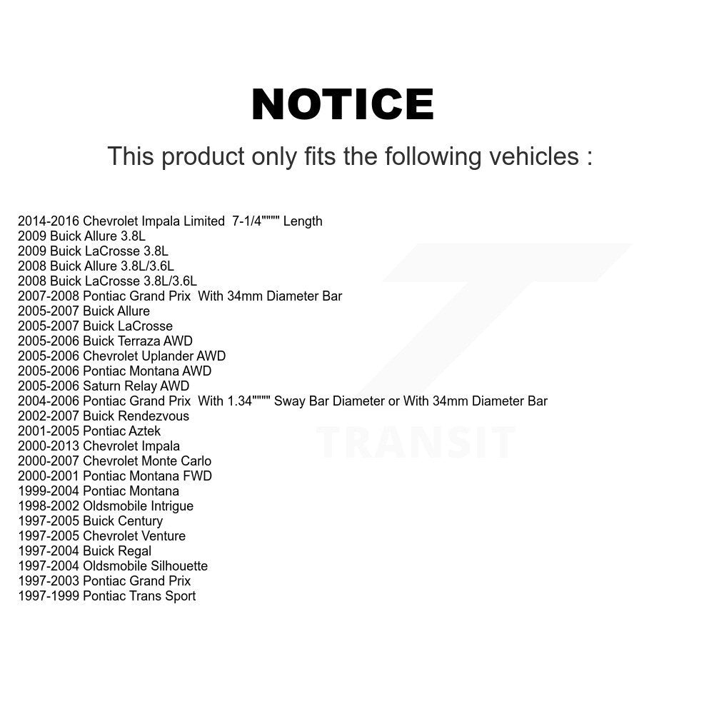 Suspension Stabilizer Bar Link Kit-KTR-100661 - Kit.bestparts.ca Kit.bestparts.ca