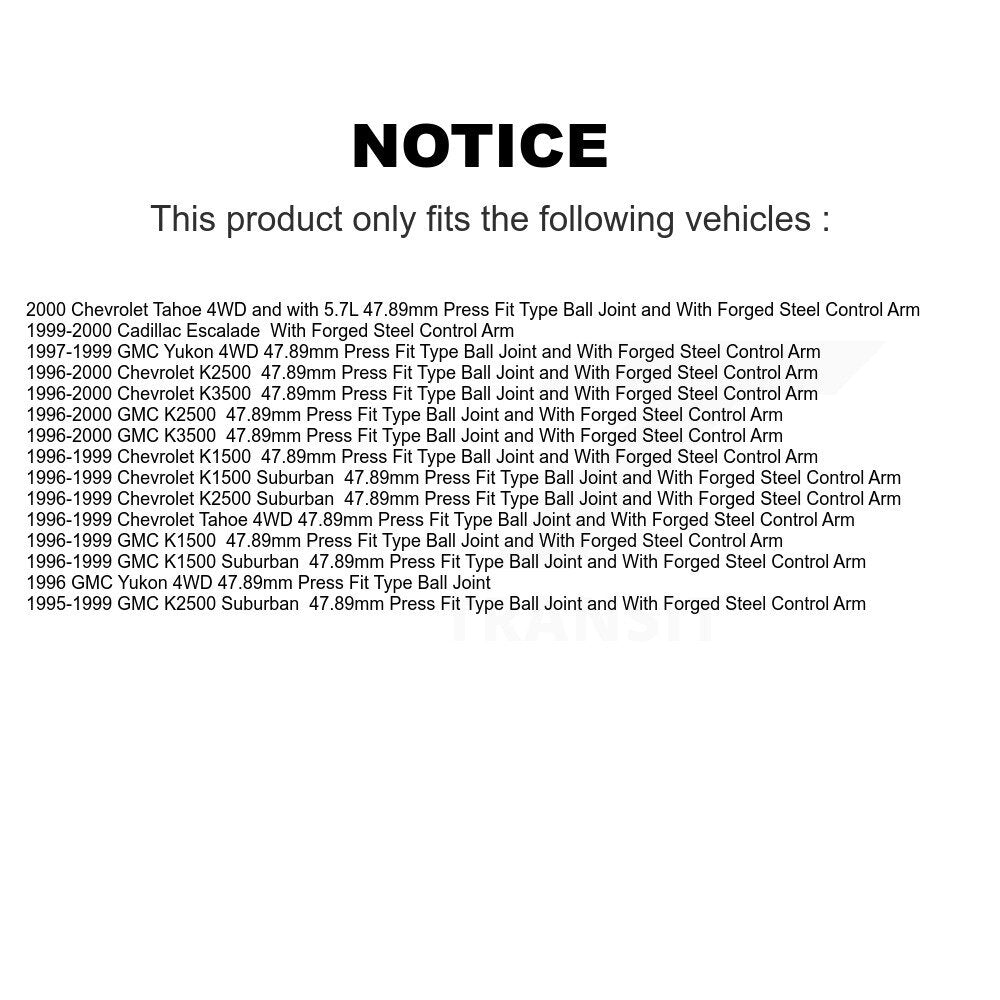 Suspension Ball Joint Kit-KTR-101194 - Kit.bestparts.ca Kit.bestparts.ca
