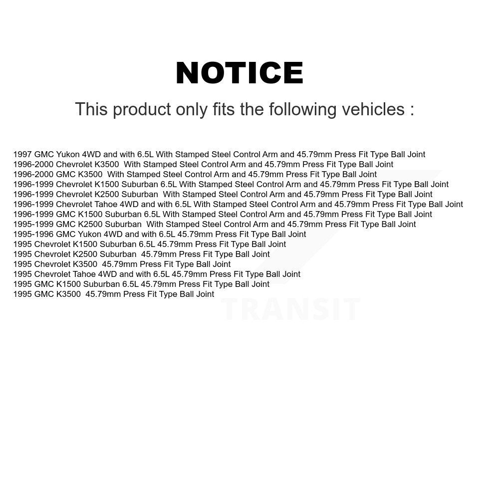 Suspension Ball Joint Kit-KTR-101791 - Kit.bestparts.ca Kit.bestparts.ca