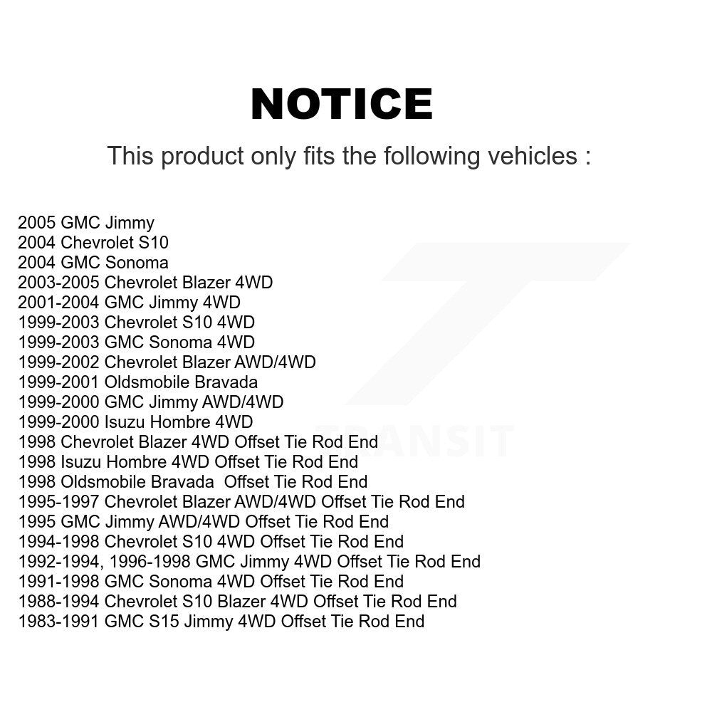 Steering Tie Rod End Kit-KTR-101853 - Kit.bestparts.ca Kit.bestparts.ca