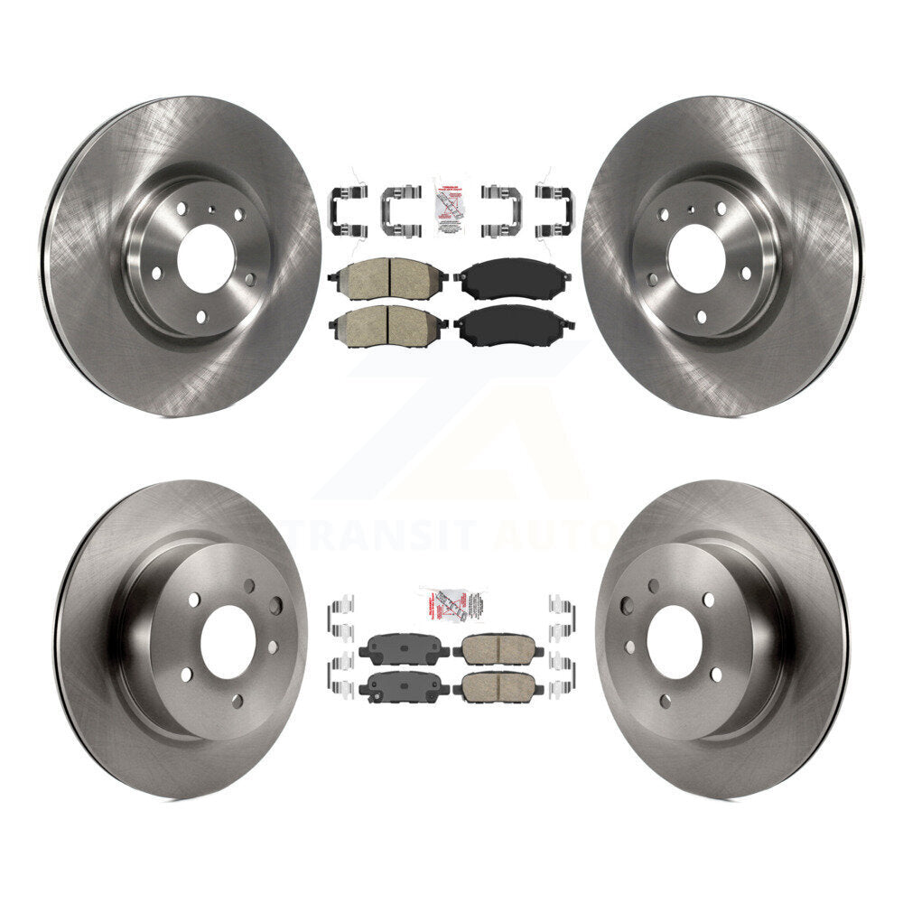 Disc Rotors and Semi-Metallic (Front) & Ceramic (Rear) Brake Pads Kit-K8A-103233 - Kit.bestparts.ca