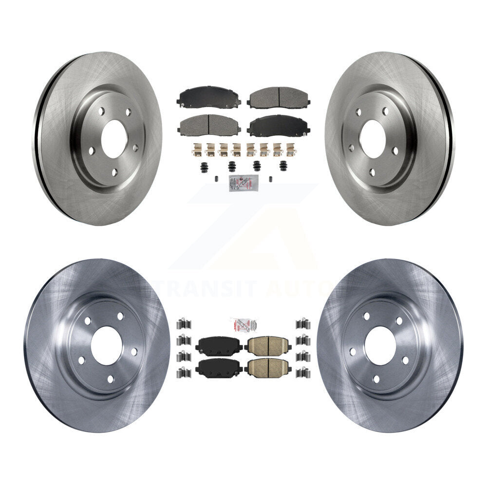 Disc Rotors and Semi-Metallic (Front) & Ceramic (Rear) Brake Pads Kit-K8A-107414 - Kit.bestparts.ca