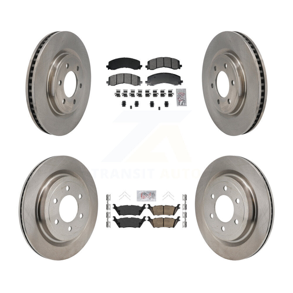 Disc Rotors and Semi-Metallic (Front) & Ceramic (Rear) Brake Pads Kit-K8A-107835 - Kit.bestparts.ca