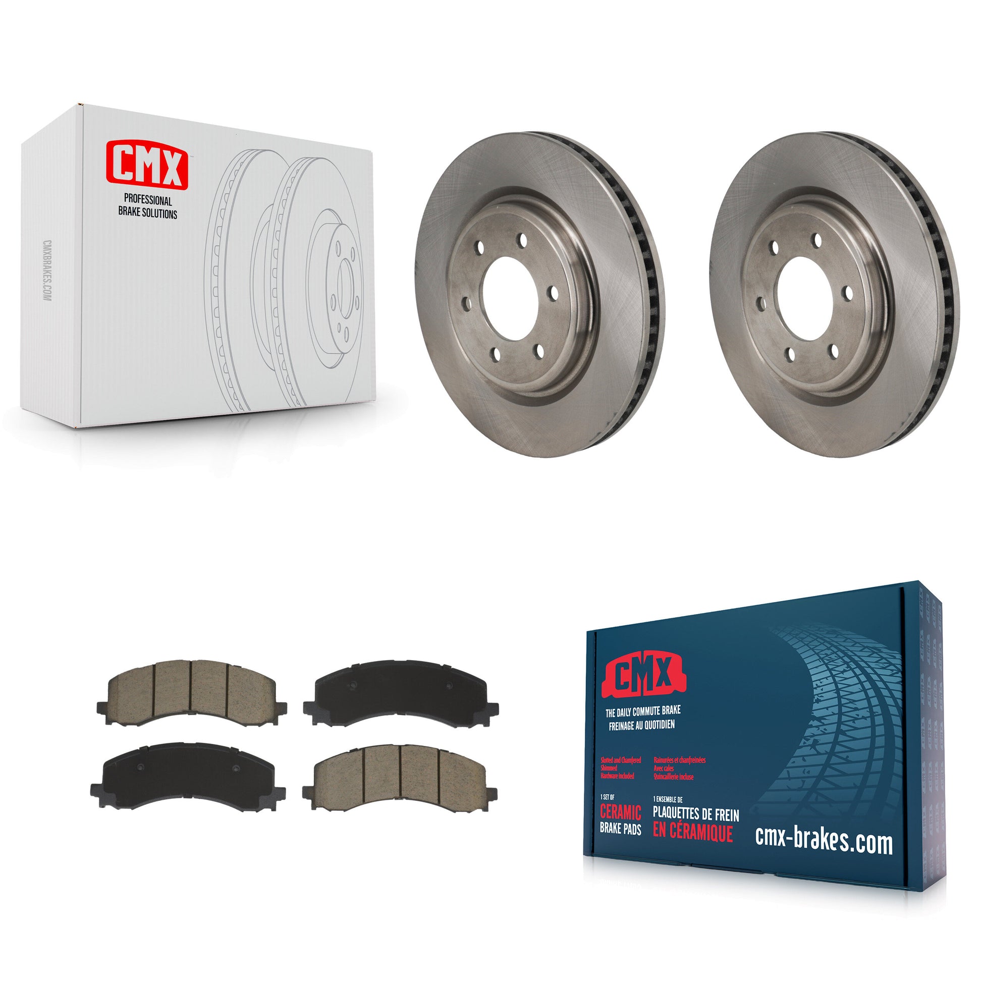 Disc Rotors and Ceramic Brake Pads Kit-K8C-103697