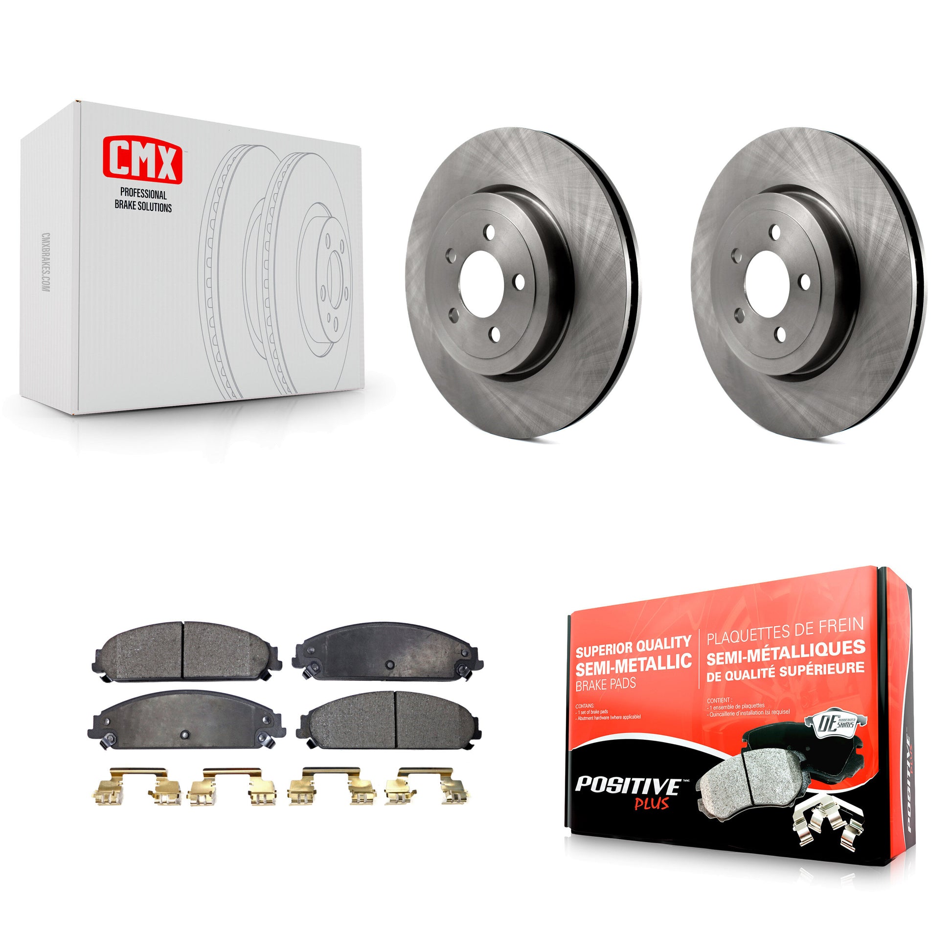 Disc Rotors and Semi-Metallic Brake Pads Kit-K8F-100217