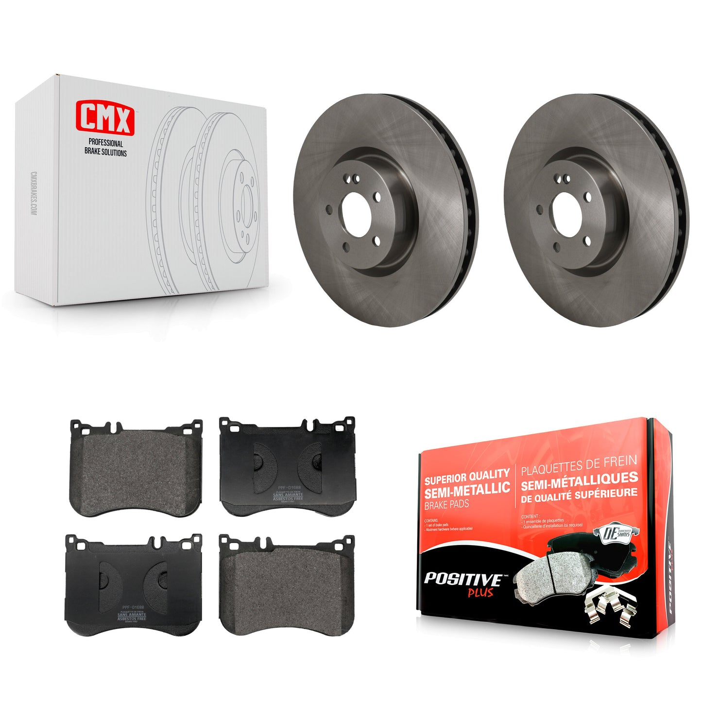 Disc Rotors and Semi-Metallic Brake Pads Kit-K8F-105122 Kit.bestparts.ca