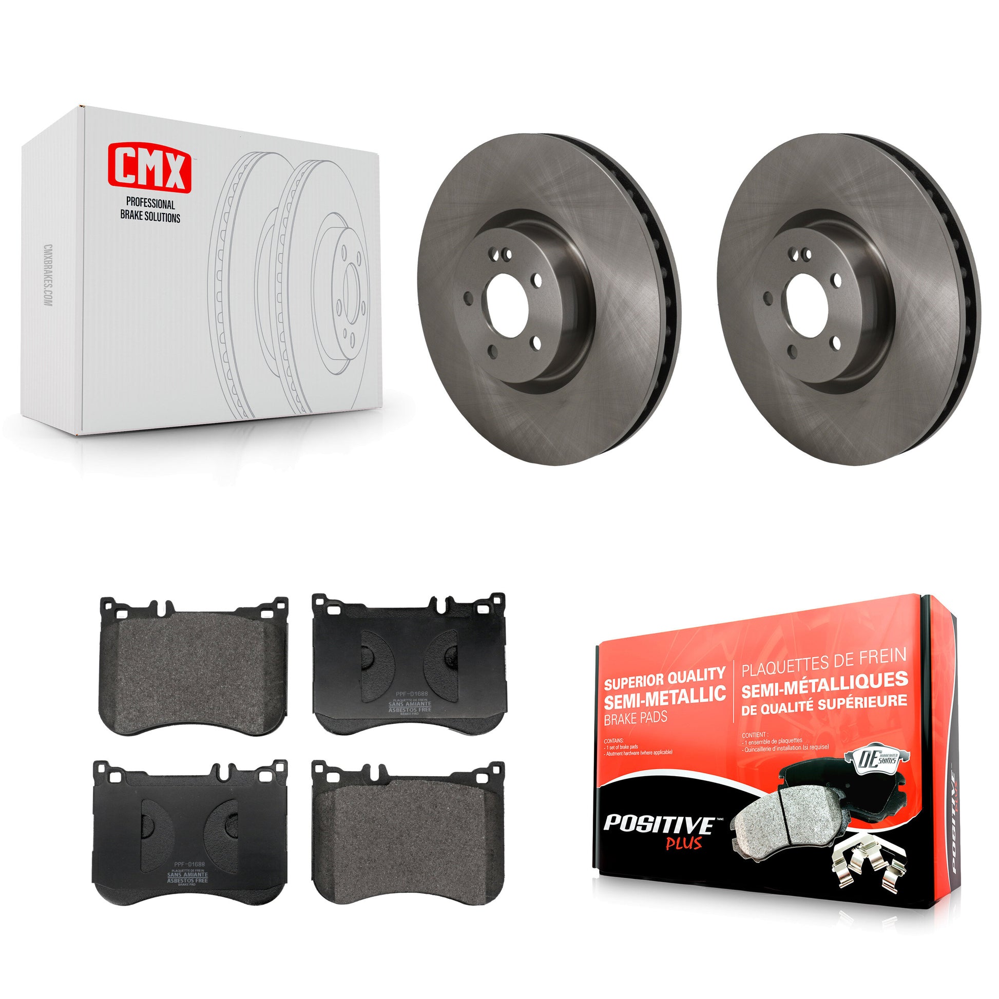 Disc Rotors and Semi-Metallic Brake Pads Kit-K8F-105122
