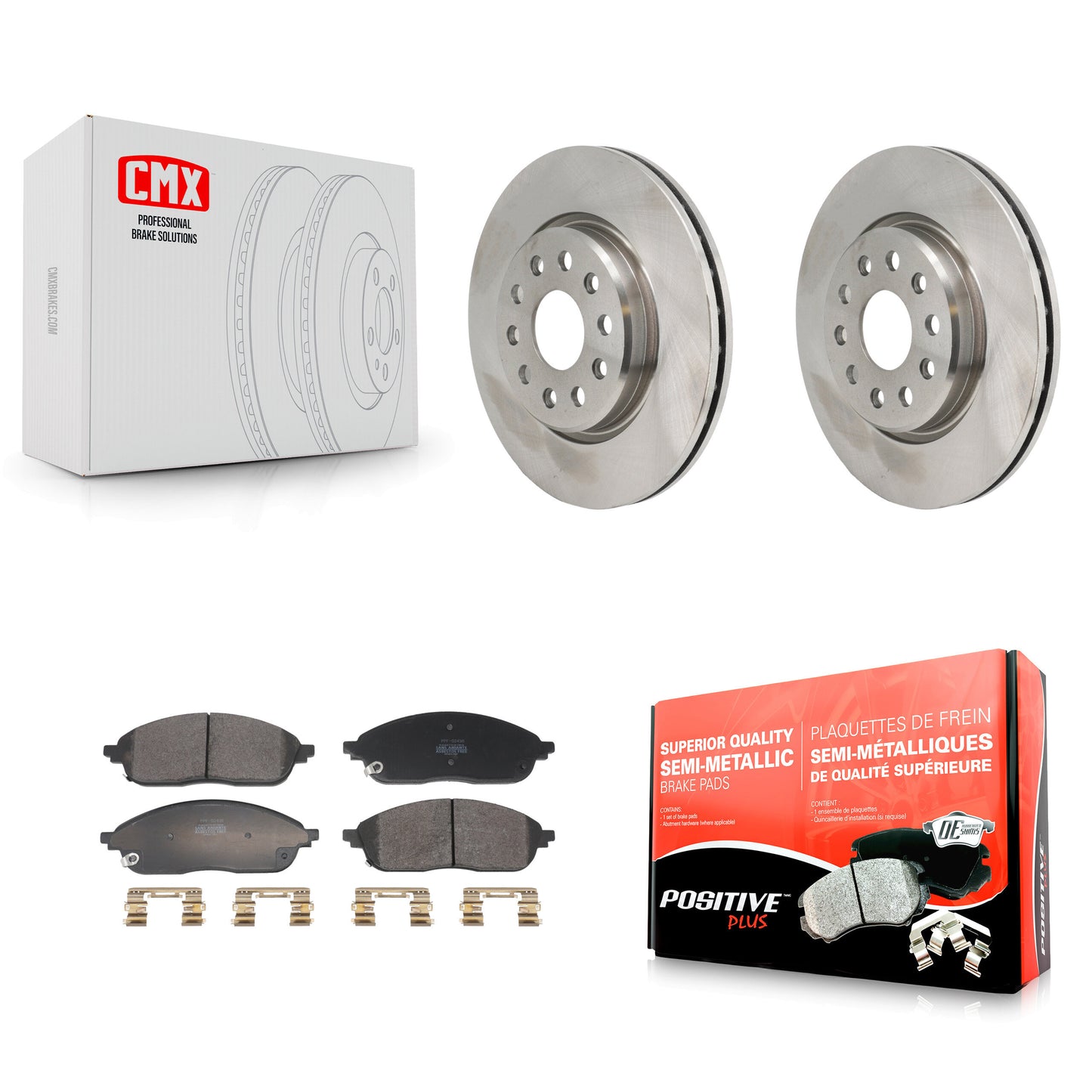 Disc Rotors and Semi-Metallic Brake Pads Kit-K8F-105125 Kit.bestparts.ca