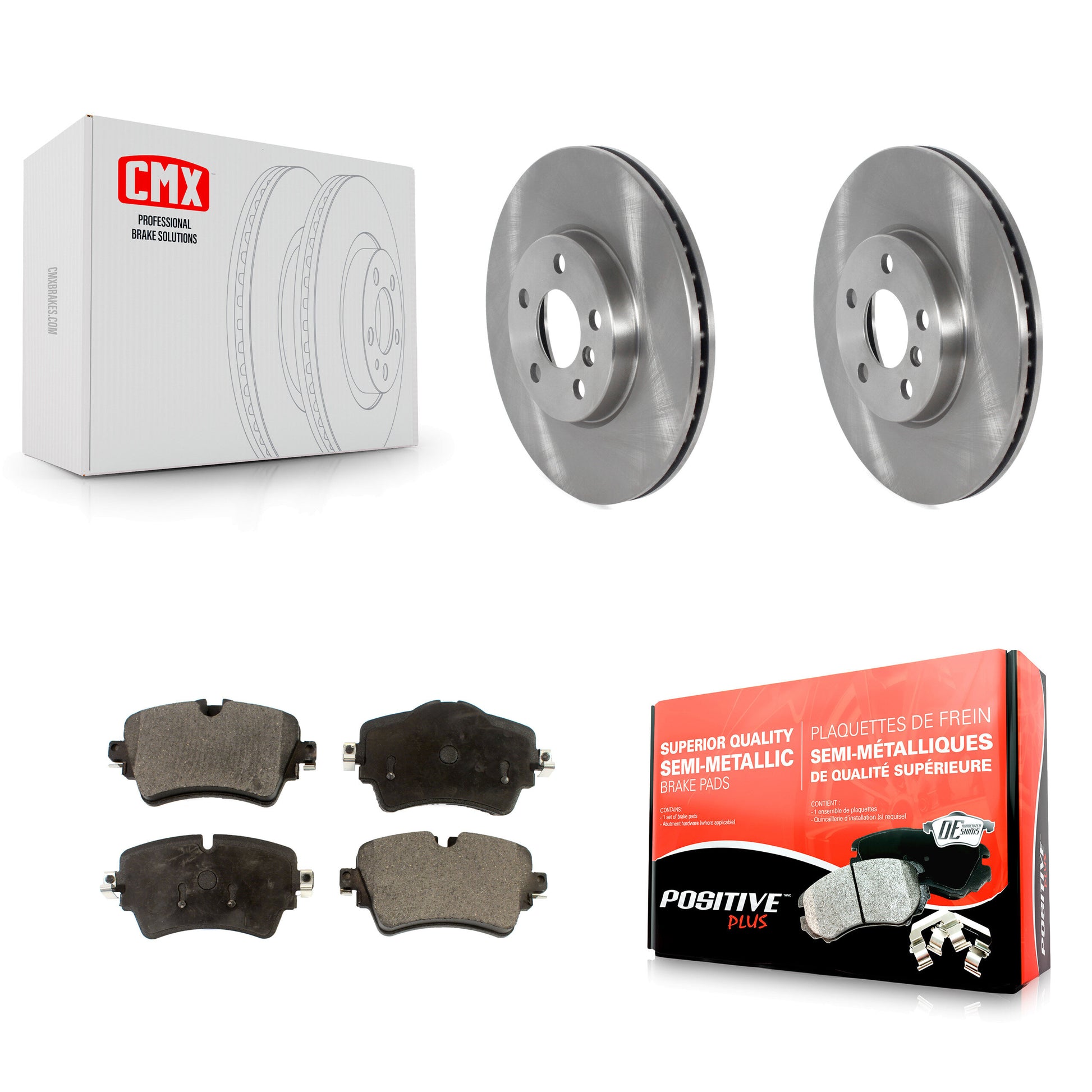 Disc Rotors and Semi-Metallic Brake Pads Kit-K8F-105128
