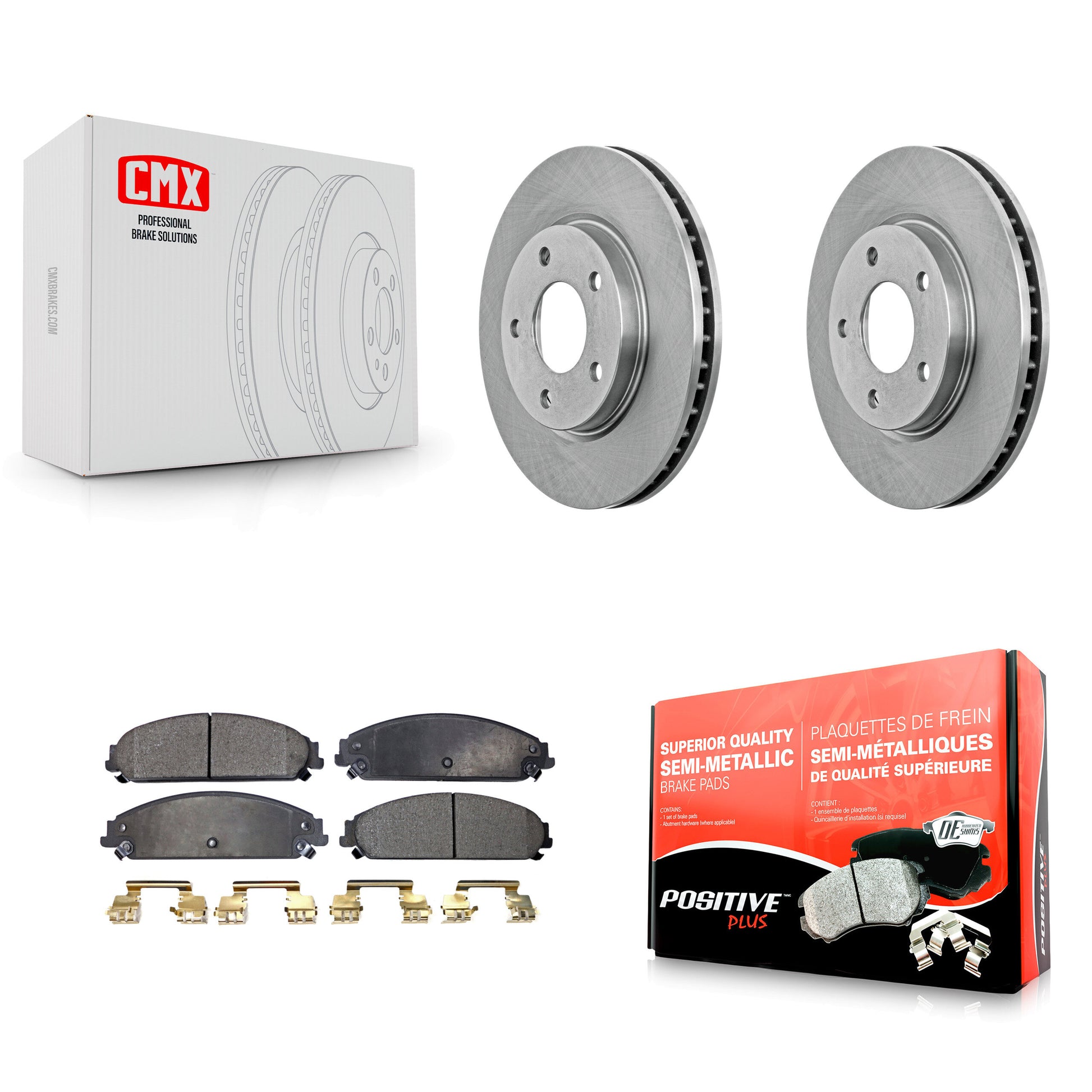 Disc Rotors and Semi-Metallic Brake Pads Kit-K8F-105132