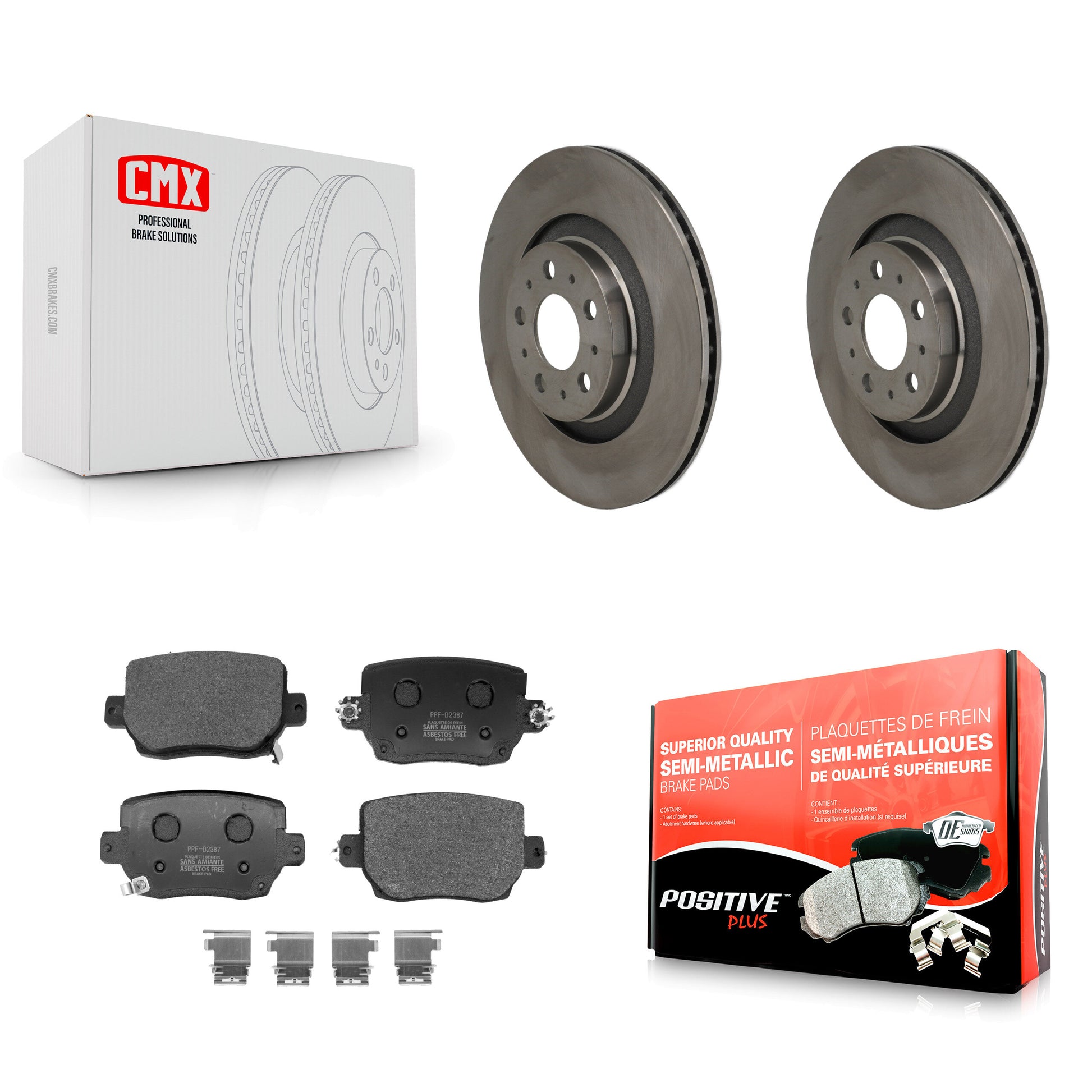 Disc Rotors and Semi-Metallic Brake Pads Kit-K8F-105152