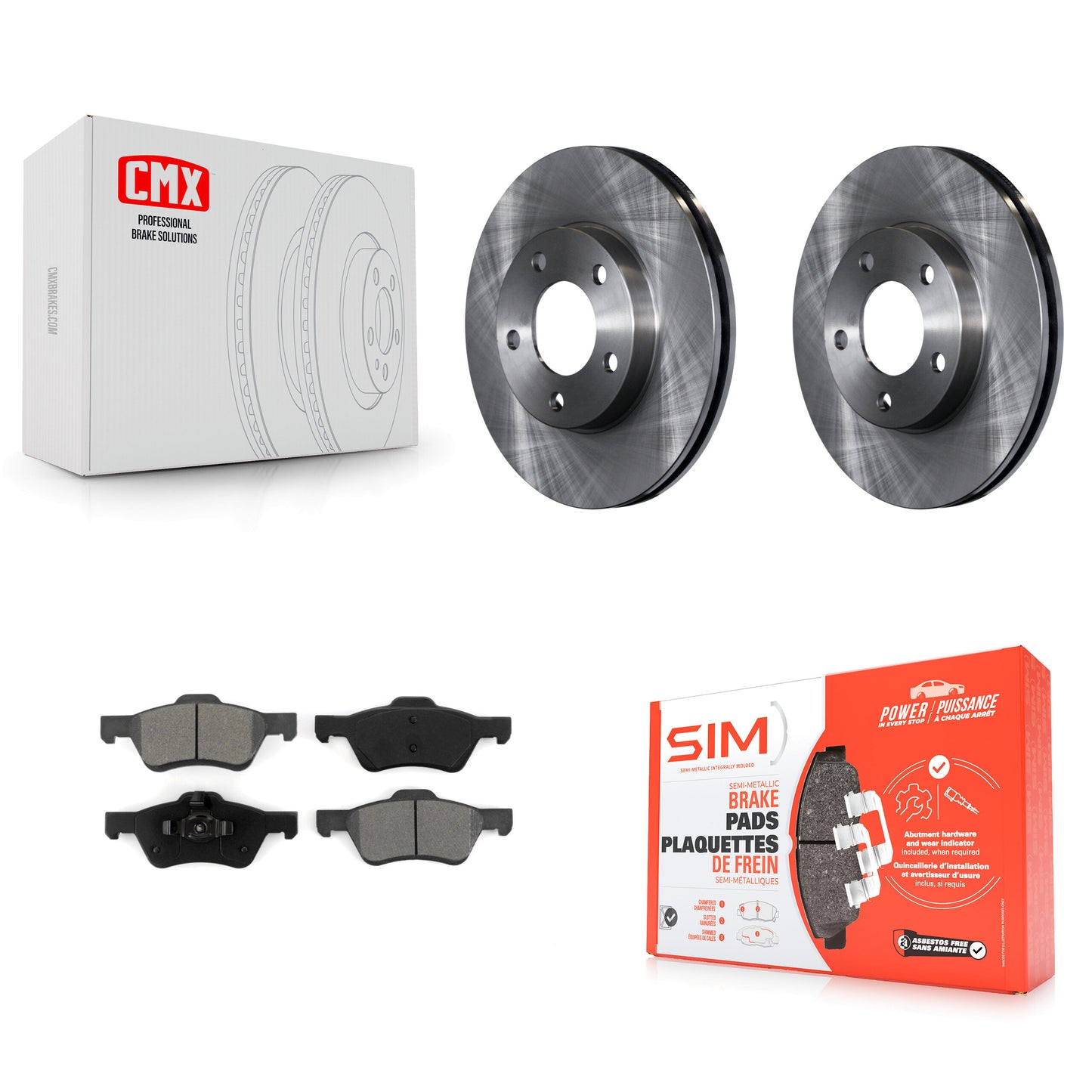 Disc Rotors and Semi-Metallic Brake Pads Kit-K8S-105072 Kit.bestparts.ca