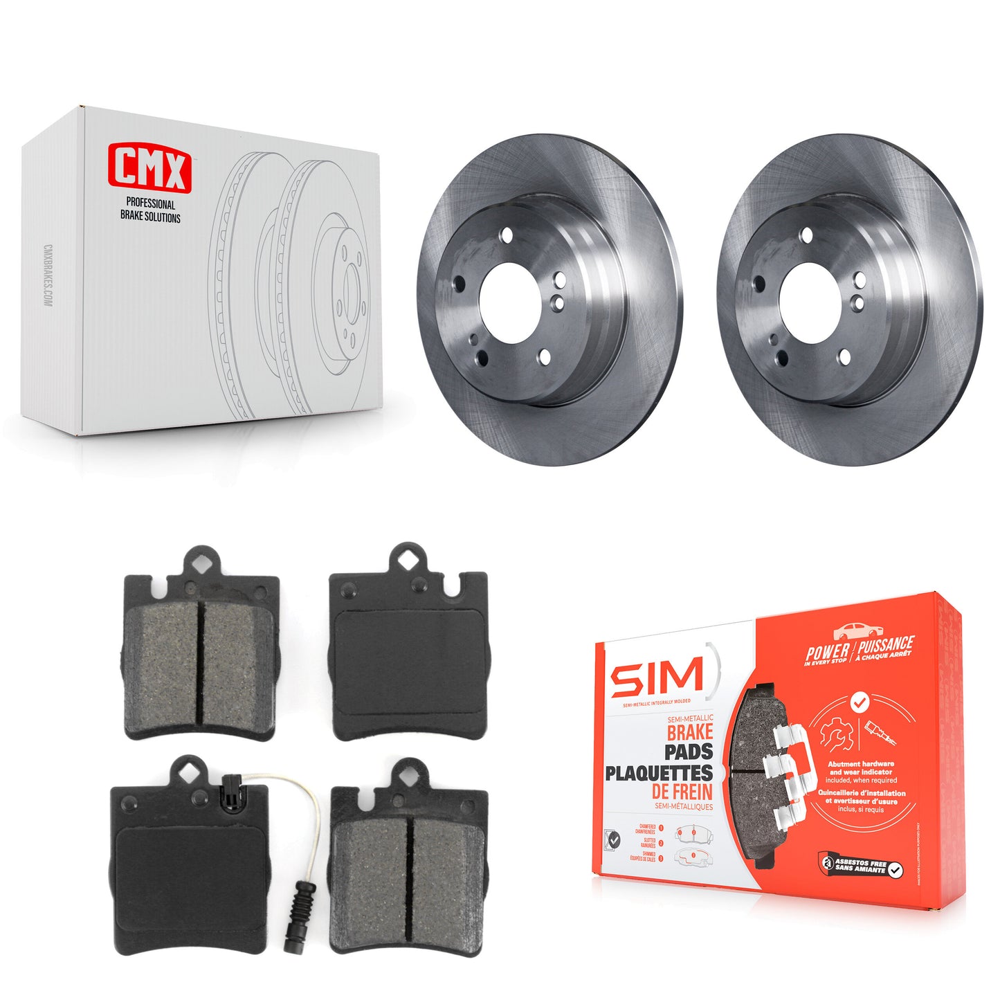 Disc Rotors and Semi-Metallic Brake Pads Kit-K8S-105115 Kit.bestparts.ca