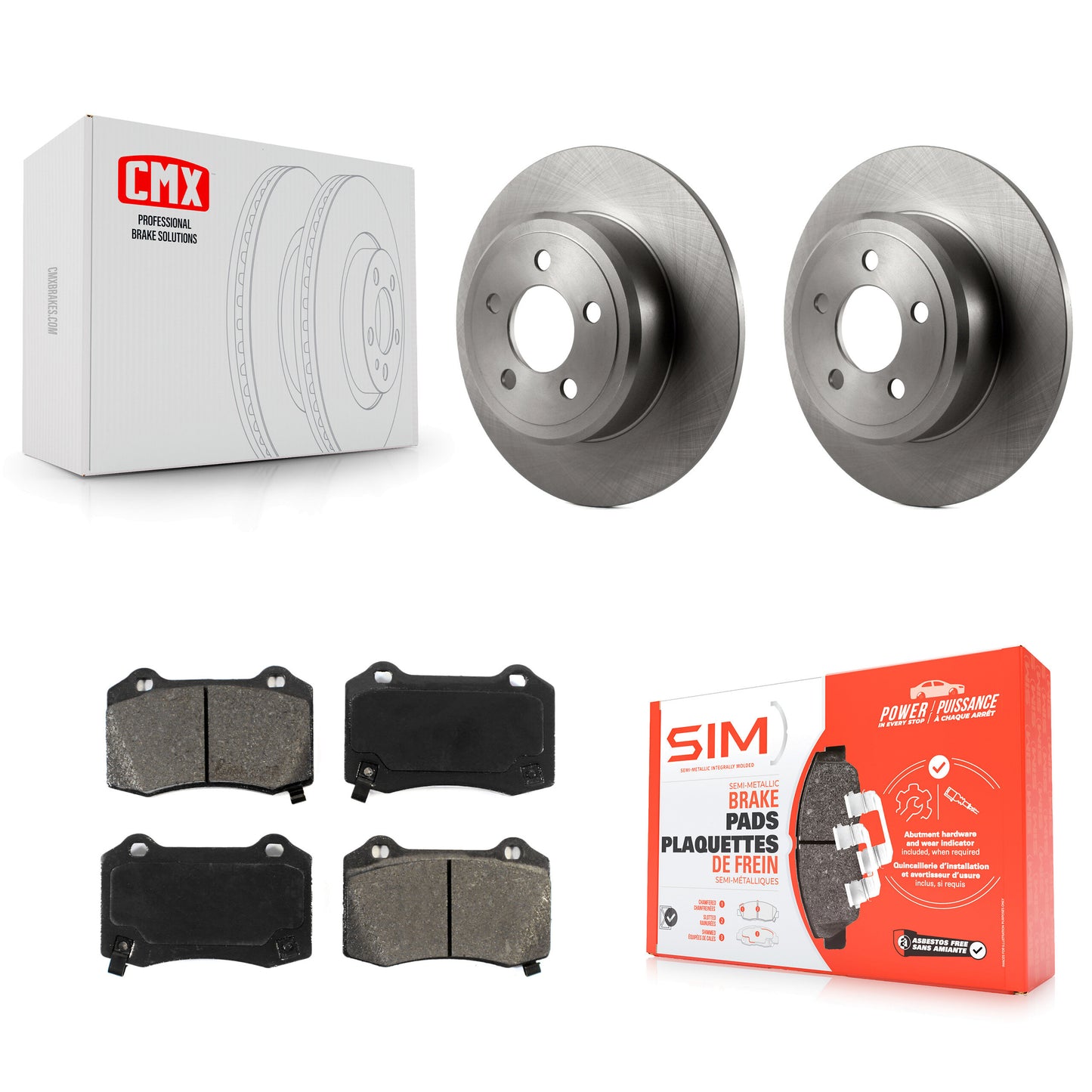 Disc Rotors and Semi-Metallic Brake Pads Kit-K8S-105121 Kit.bestparts.ca
