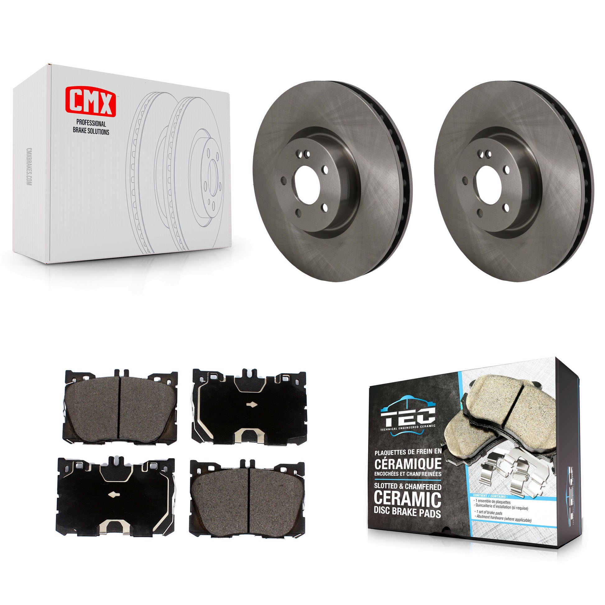 Disc Rotors and Ceramic Brake Pads Kit-K8T-104724