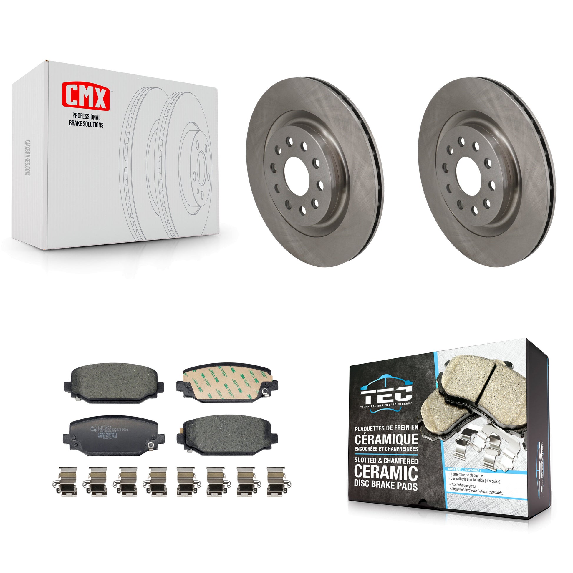 Disc Rotors and Ceramic Brake Pads Kit-K8T-105761