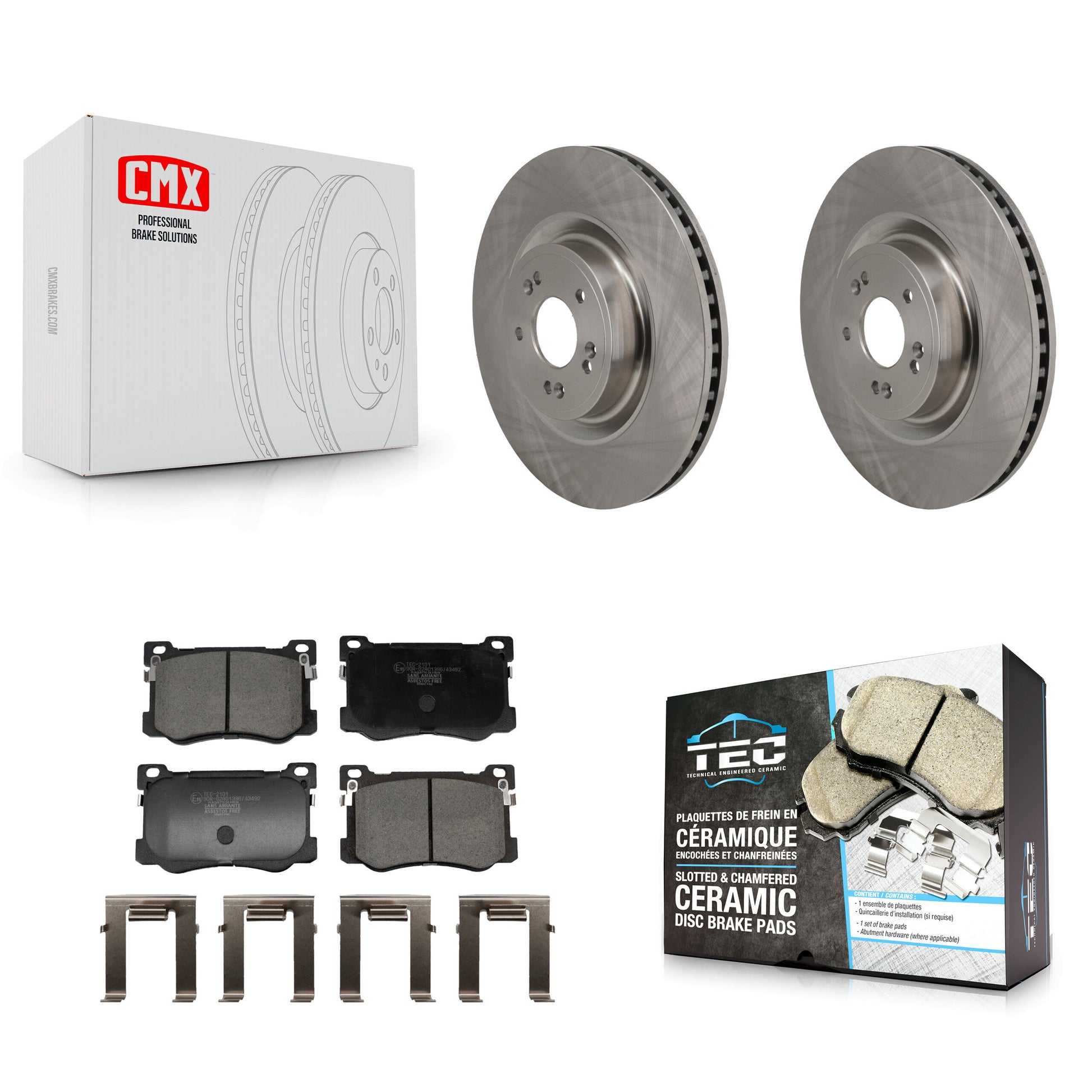 Disc Rotors and Ceramic Brake Pads Kit-K8T-105792