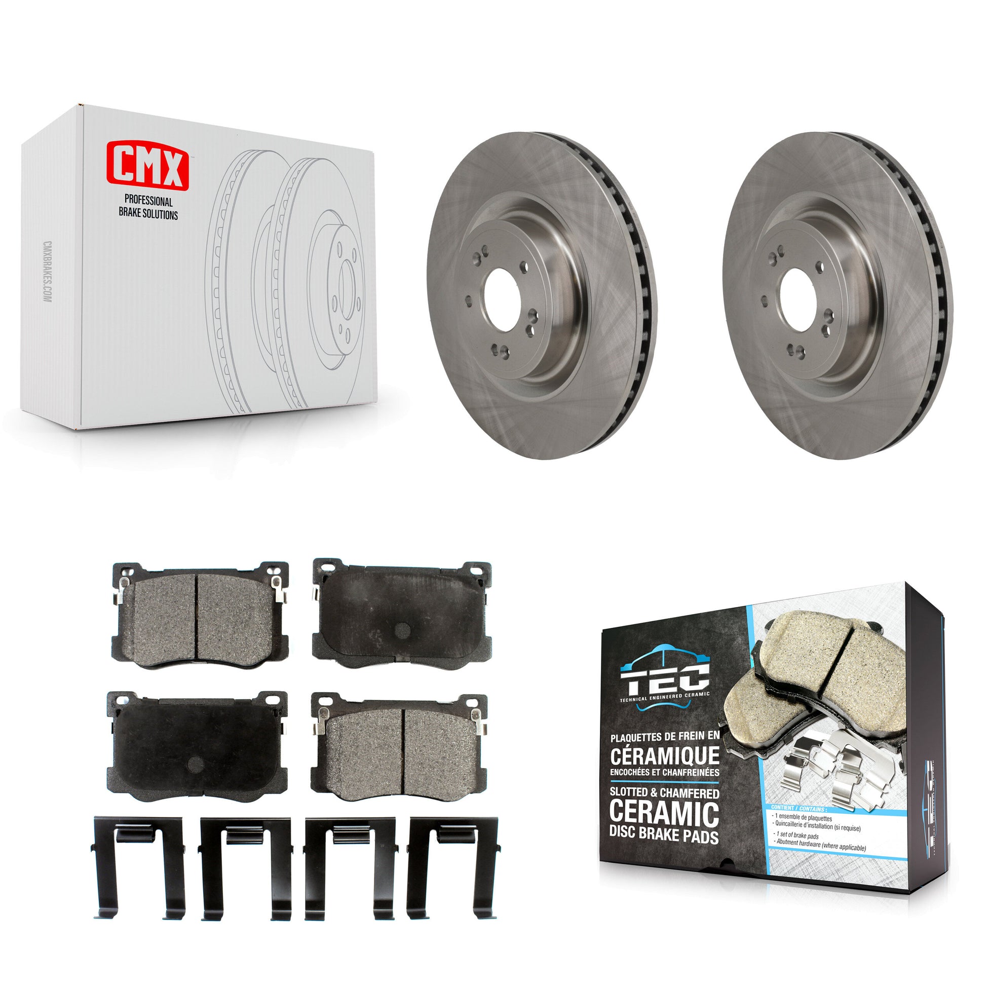 Disc Rotors and Ceramic Brake Pads Kit-K8T-105793