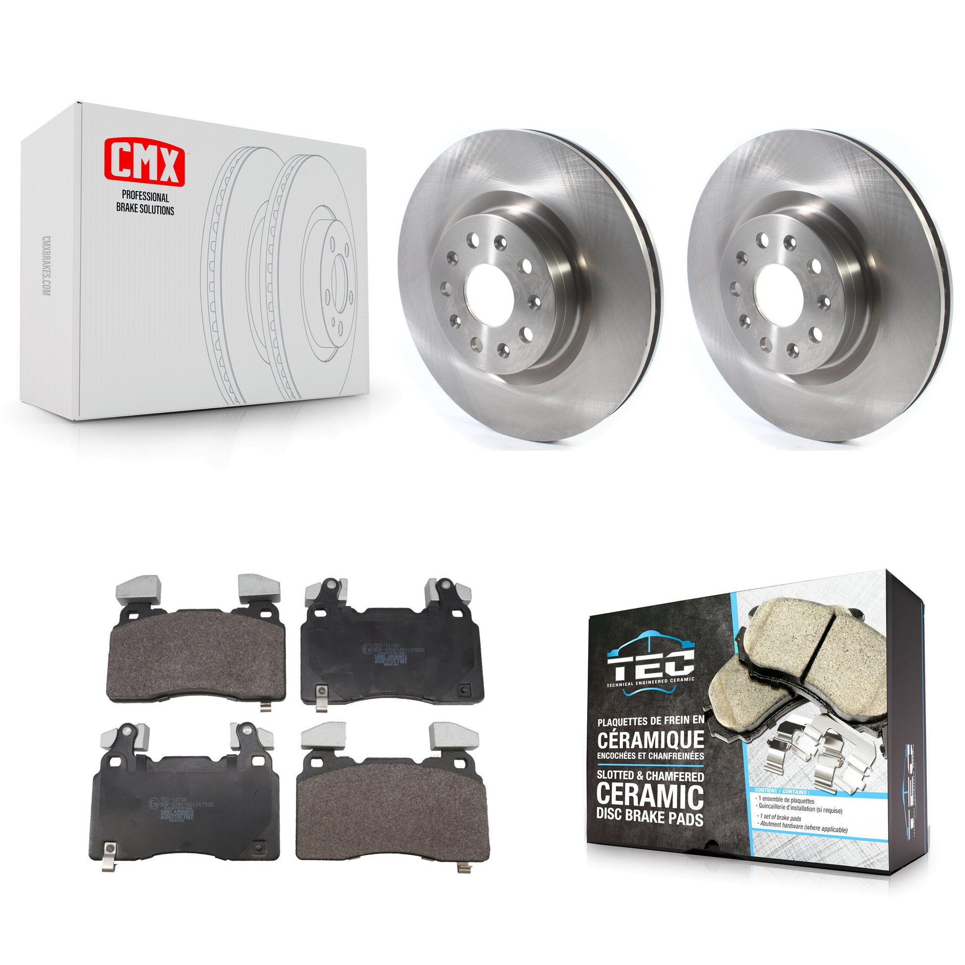 Disc Rotors and Ceramic Brake Pads Kit-K8T-105794