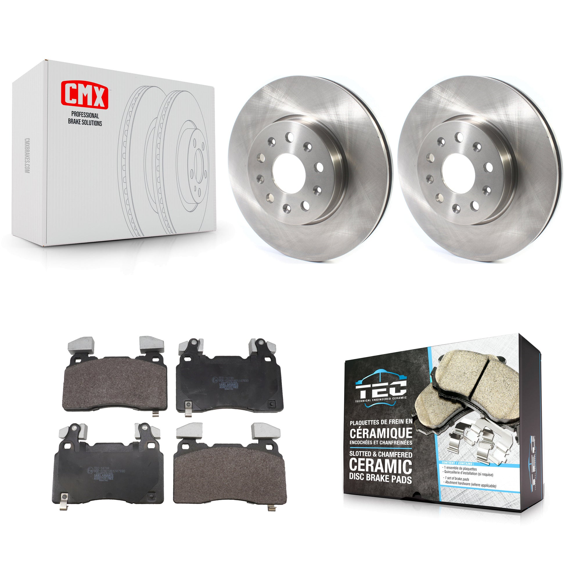 Disc Rotors and Ceramic Brake Pads Kit-K8T-105795