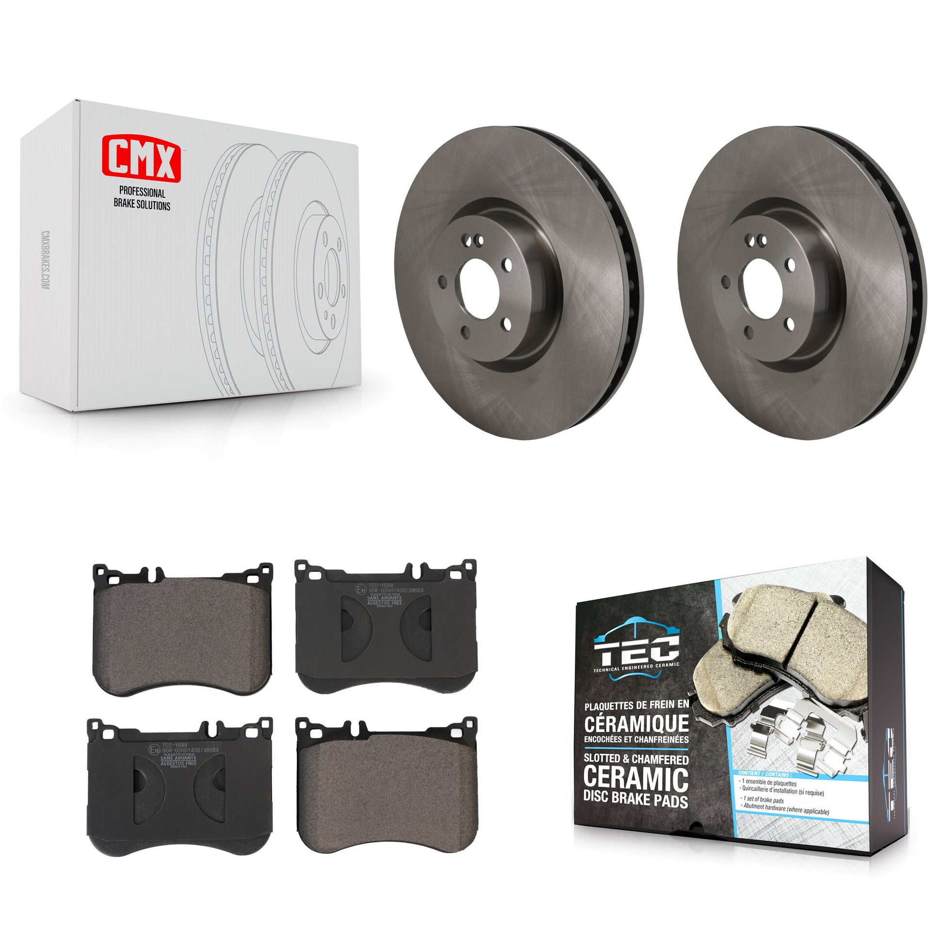 Disc Rotors and Ceramic Brake Pads Kit-K8T-105811
