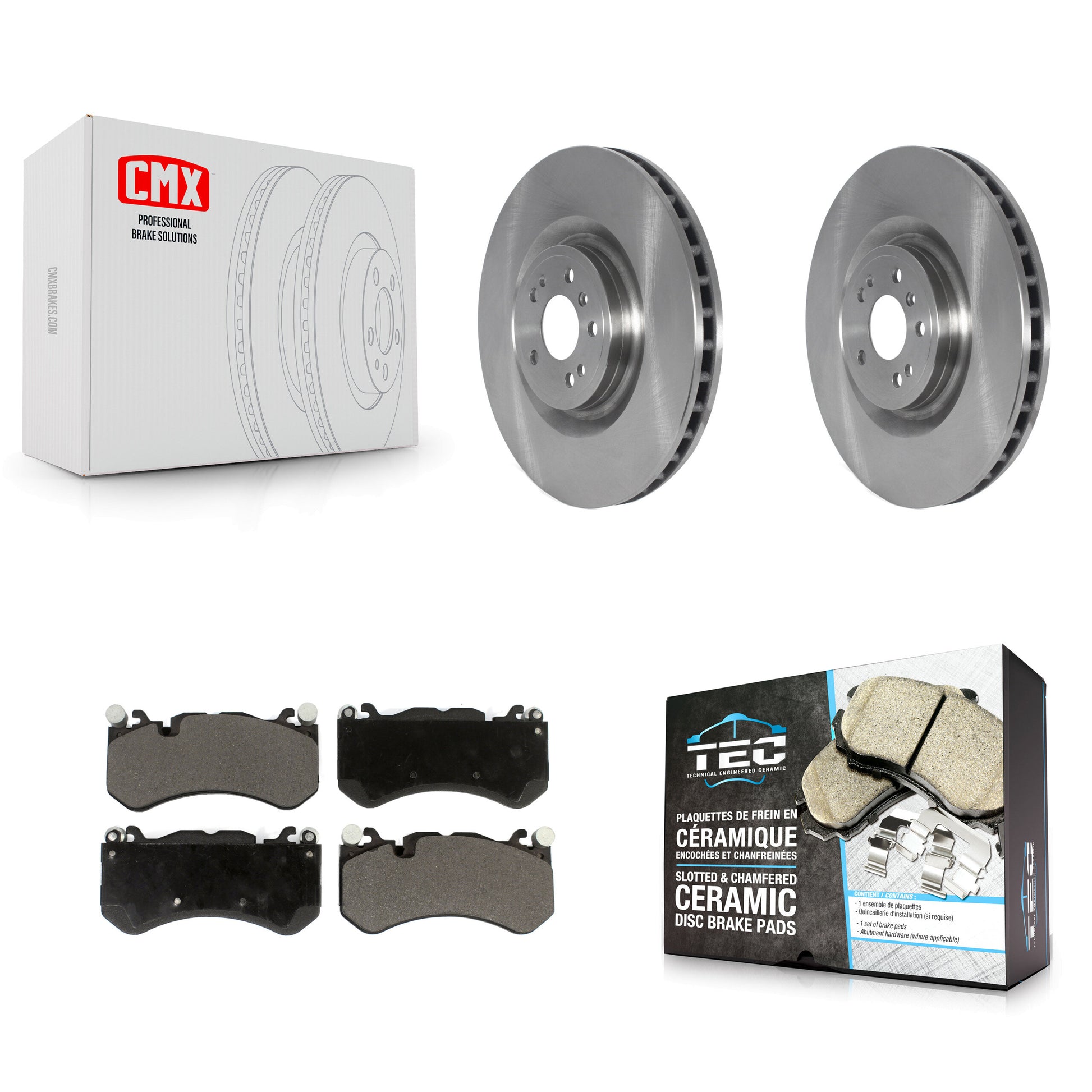 Disc Rotors and Ceramic Brake Pads Kit-K8T-105924