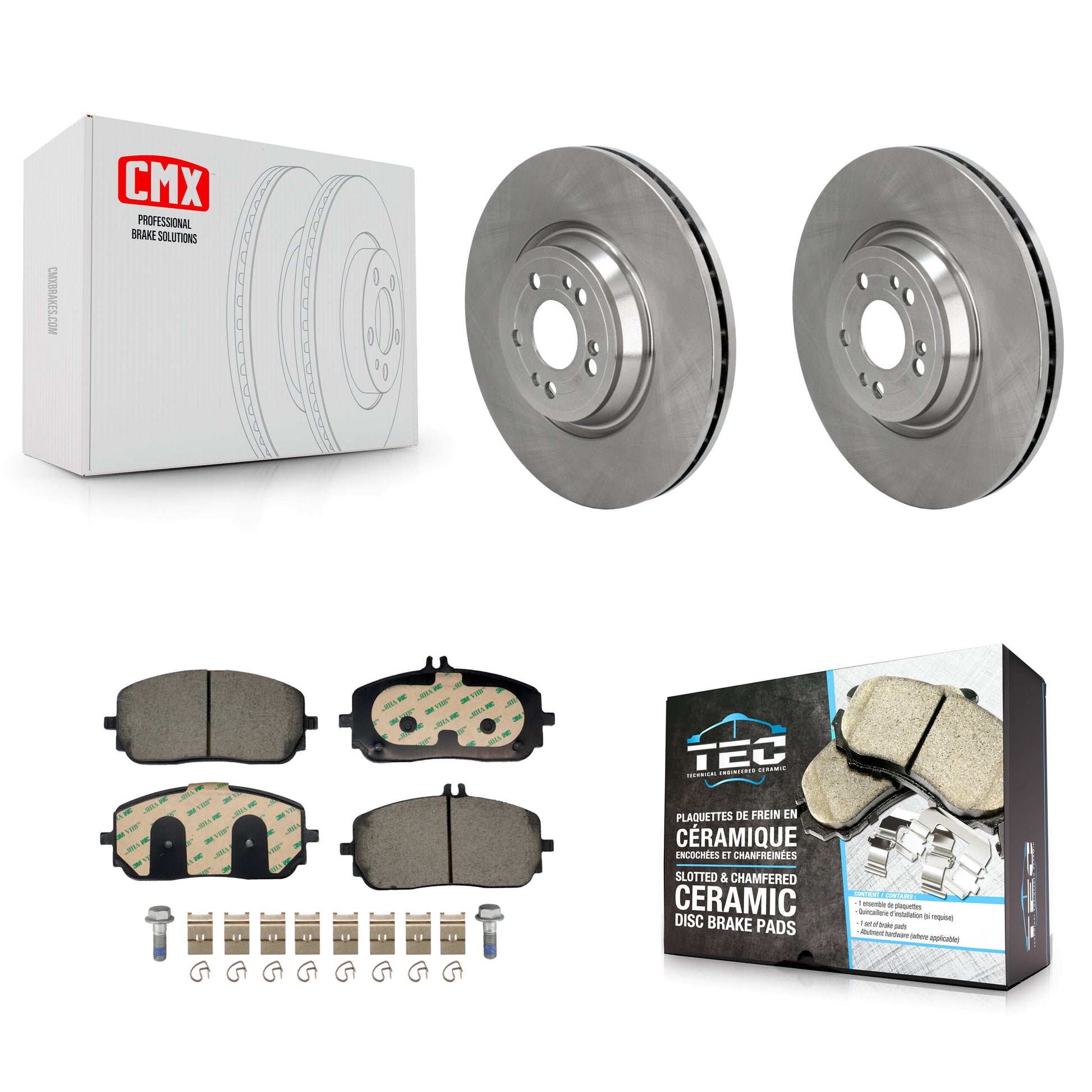 Disc Rotors and Ceramic Brake Pads Kit-K8T-105926
