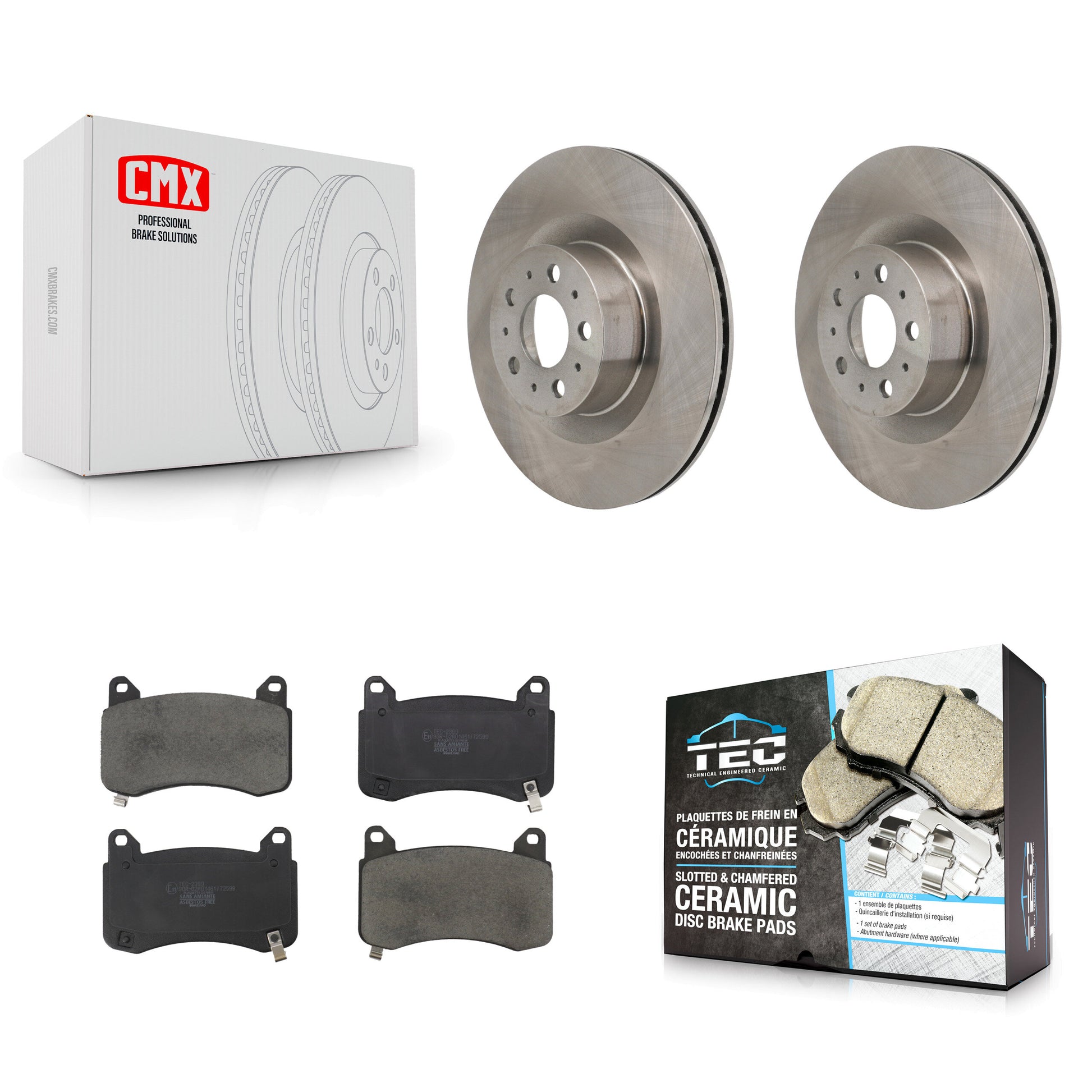 Disc Rotors and Ceramic Brake Pads Kit-K8T-105927
