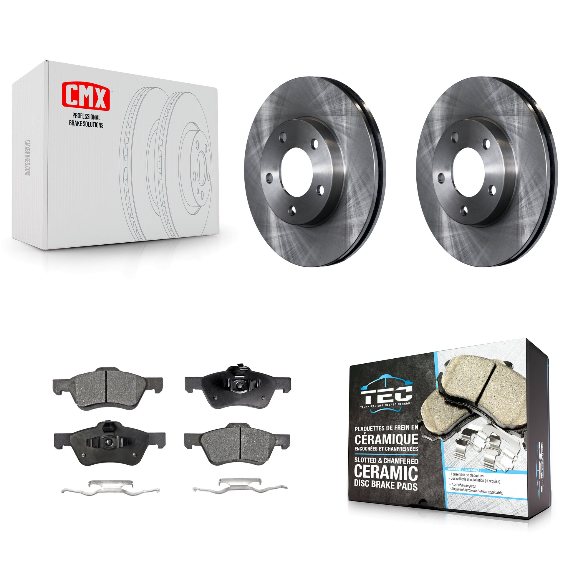 Disc Rotors and Ceramic Brake Pads Kit-K8T-105935