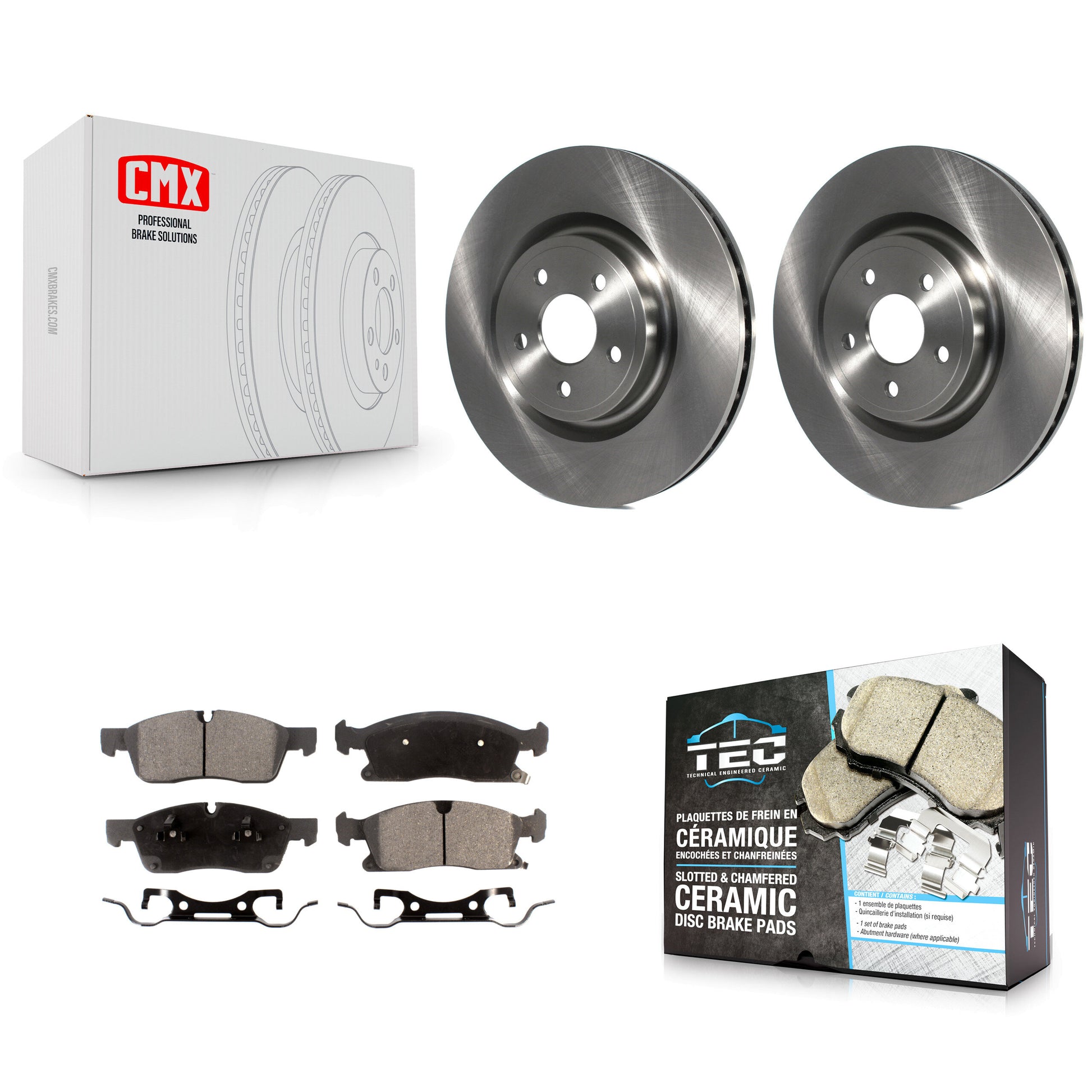 Disc Rotors and Ceramic Brake Pads Kit-K8T-105936