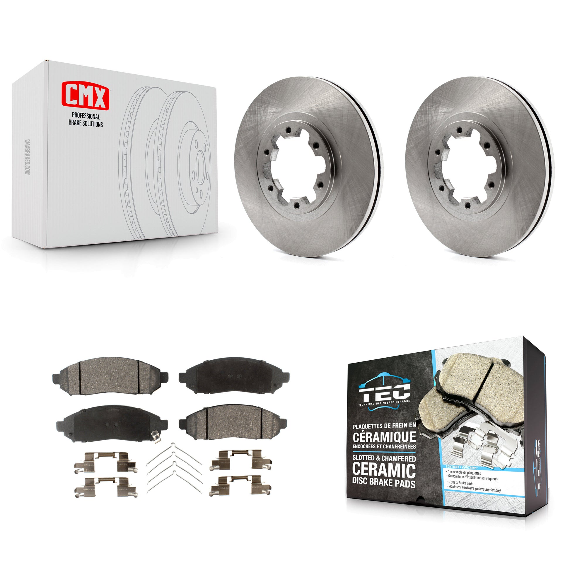 Disc Rotors and Ceramic Brake Pads Kit-K8T-105941