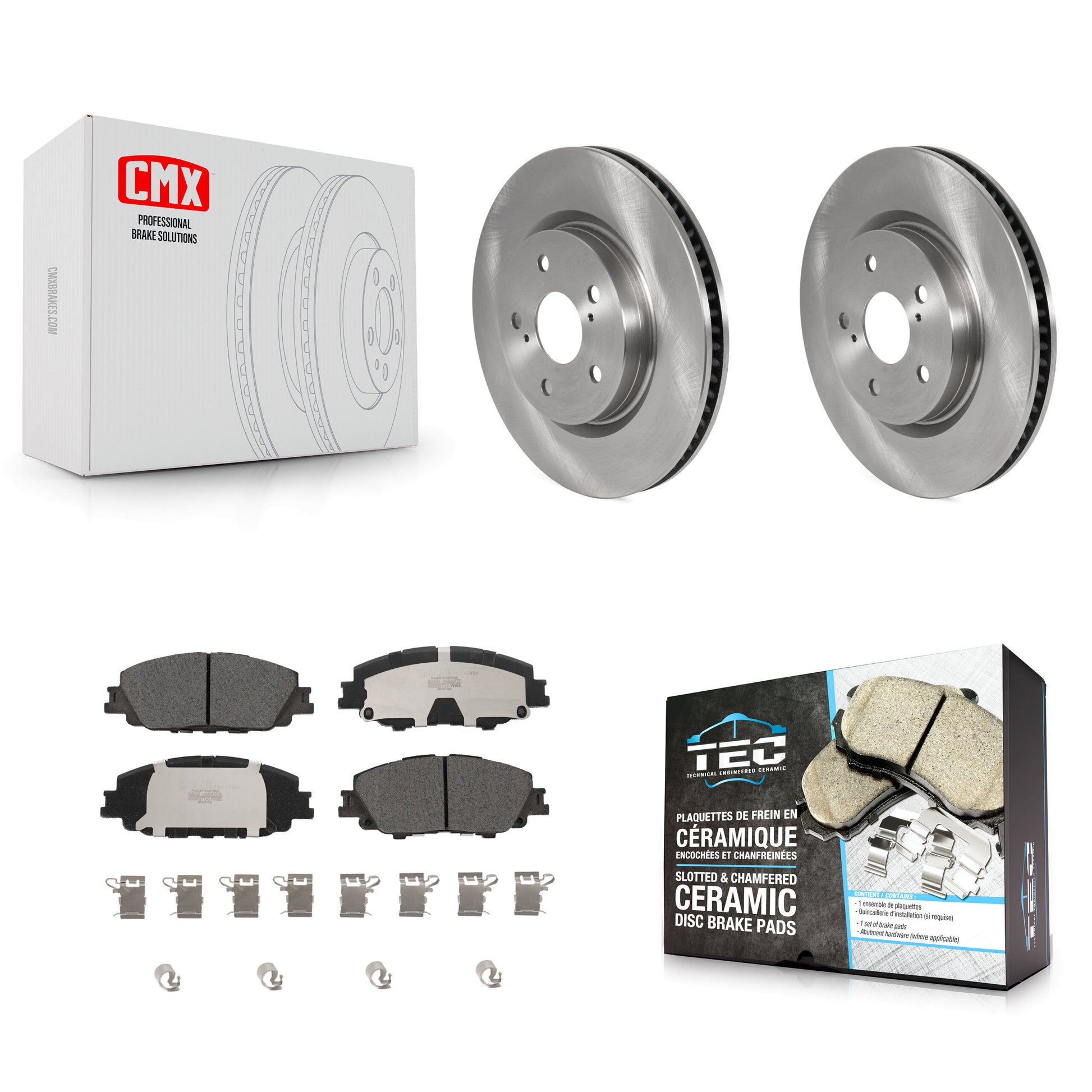Disc Rotors and Ceramic Brake Pads Kit-K8T-105943