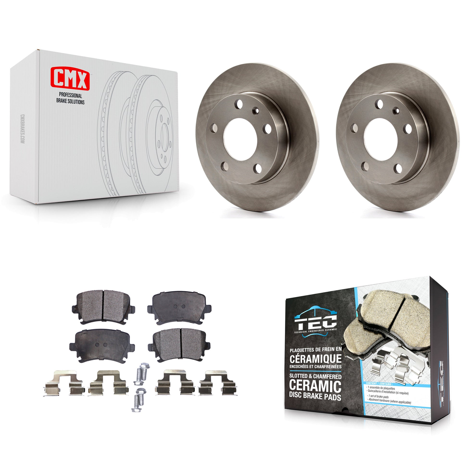 Disc Rotors and Ceramic Brake Pads Kit-K8T-105952