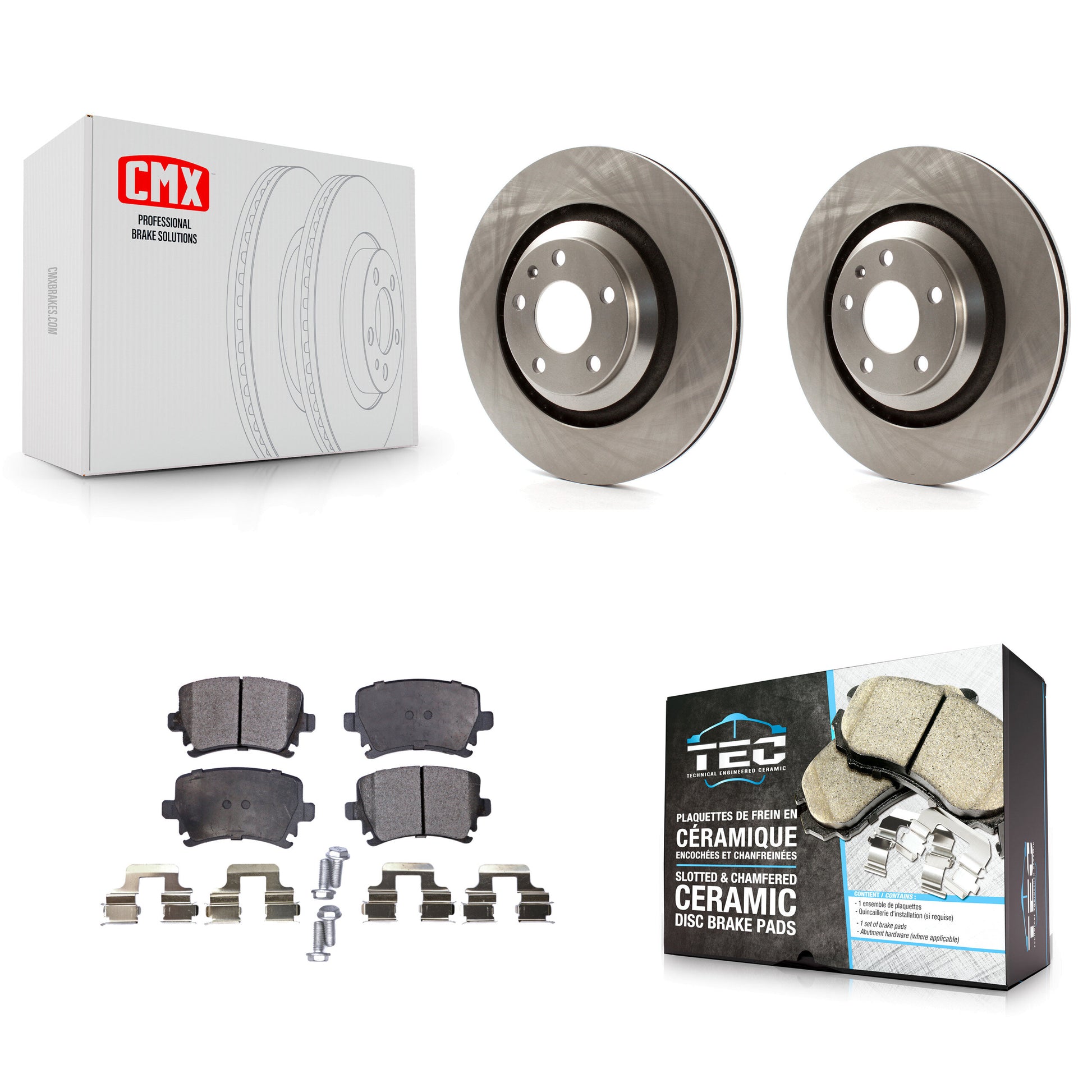 Disc Rotors and Ceramic Brake Pads Kit-K8T-105954