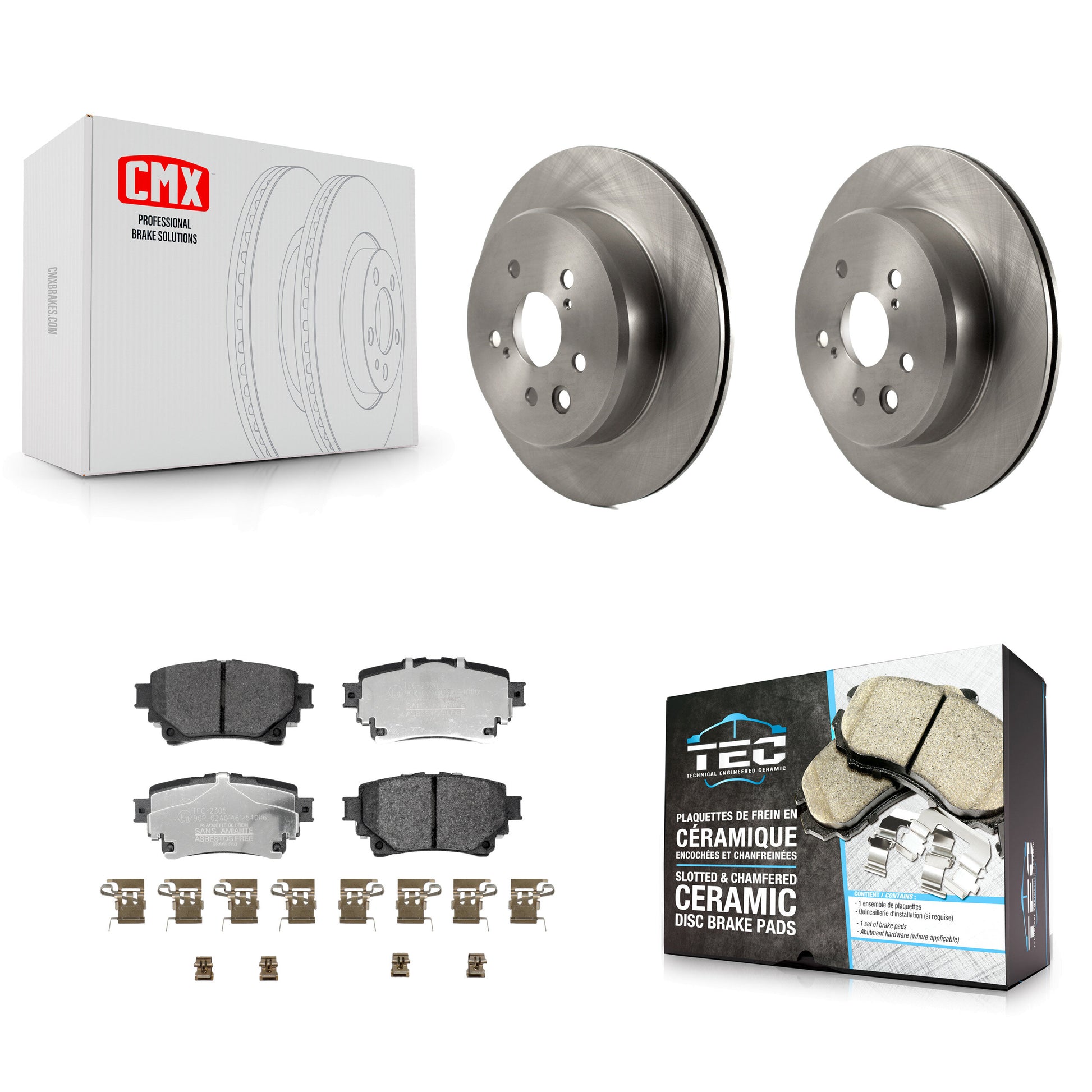 Disc Rotors and Ceramic Brake Pads Kit-K8T-105960