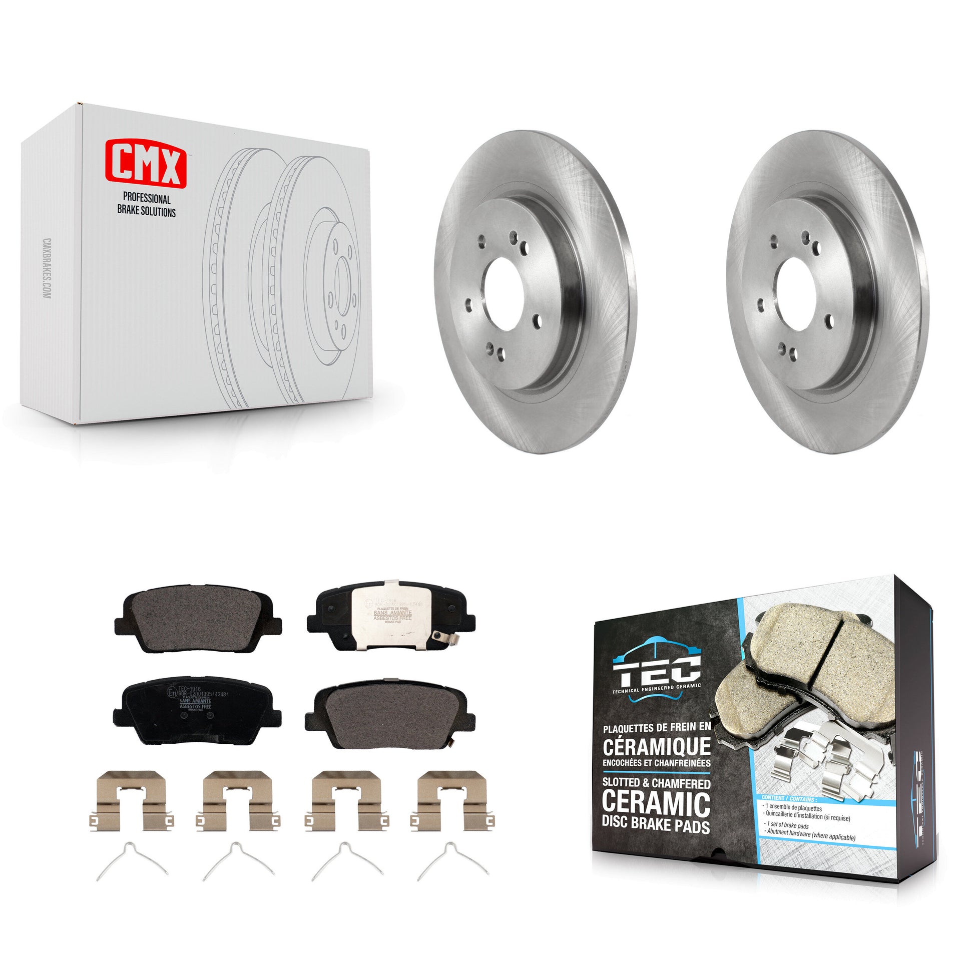 Disc Rotors and Ceramic Brake Pads Kit-K8T-105966