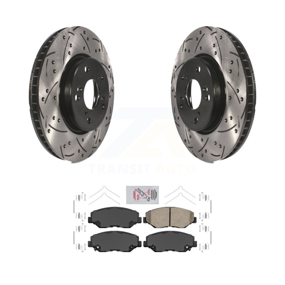 Coated Disc Rotors and Ceramic Brake Pads Kit-KDA-100032 - Kit.bestparts.ca