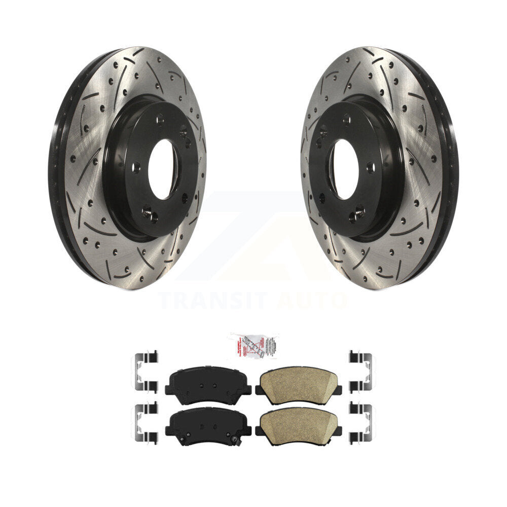 Coated Disc Rotors and Ceramic Brake Pads Kit-KDA-100282 - Kit.bestparts.ca