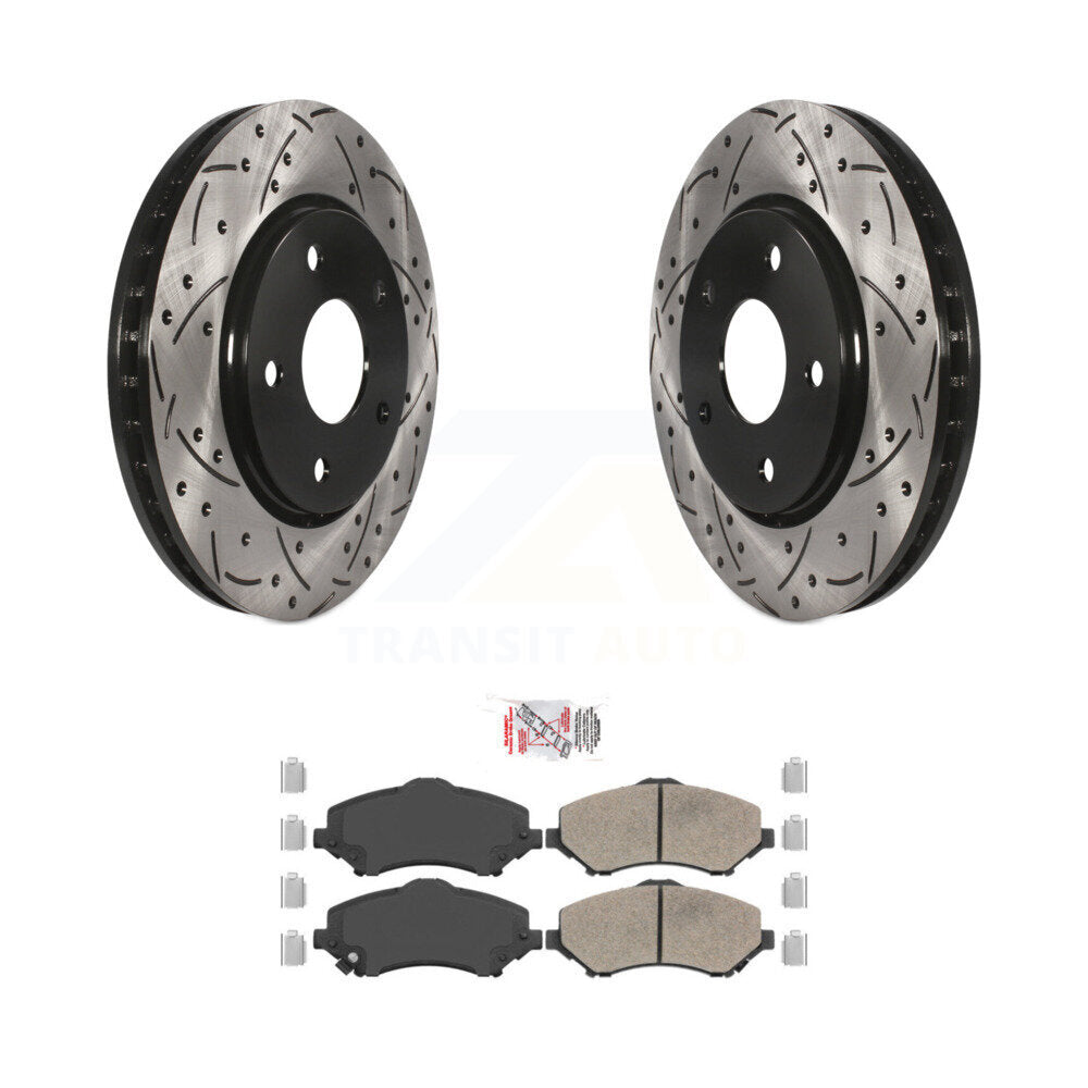 Coated Disc Rotors and Ceramic Brake Pads Kit-KDA-100553 - Kit.bestparts.ca