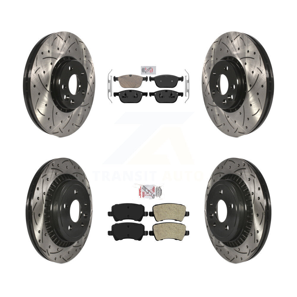 Disc Rotors and Ceramic (Front) & Semi-Metallic (Rear) Brake Pads Kit-KDA-100708 - Kit.bestparts.ca