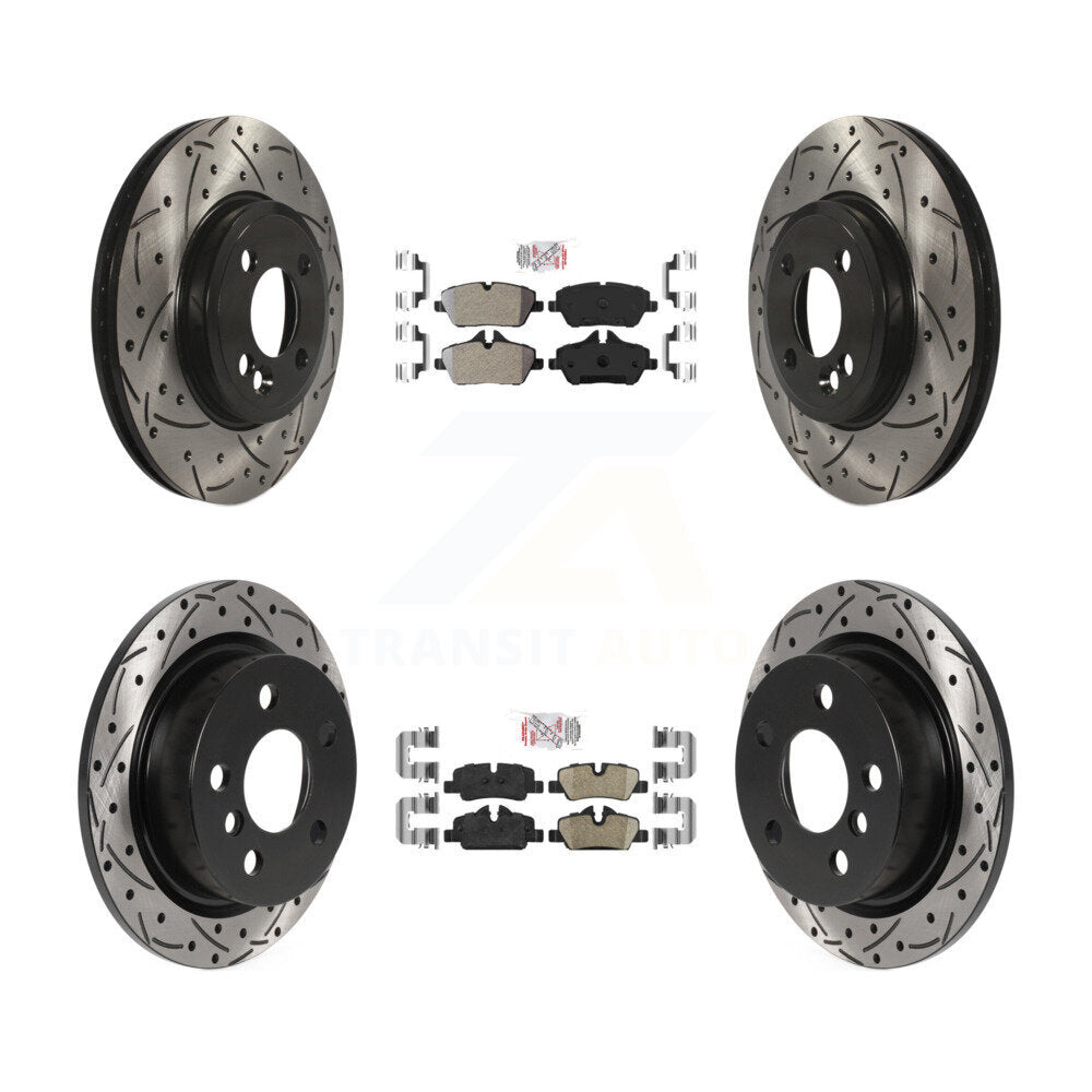 Disc Rotors and Semi-Metallic (Front) & Ceramic (Rear) Brake Pads Kit-KDA-100730 - Kit.bestparts.ca