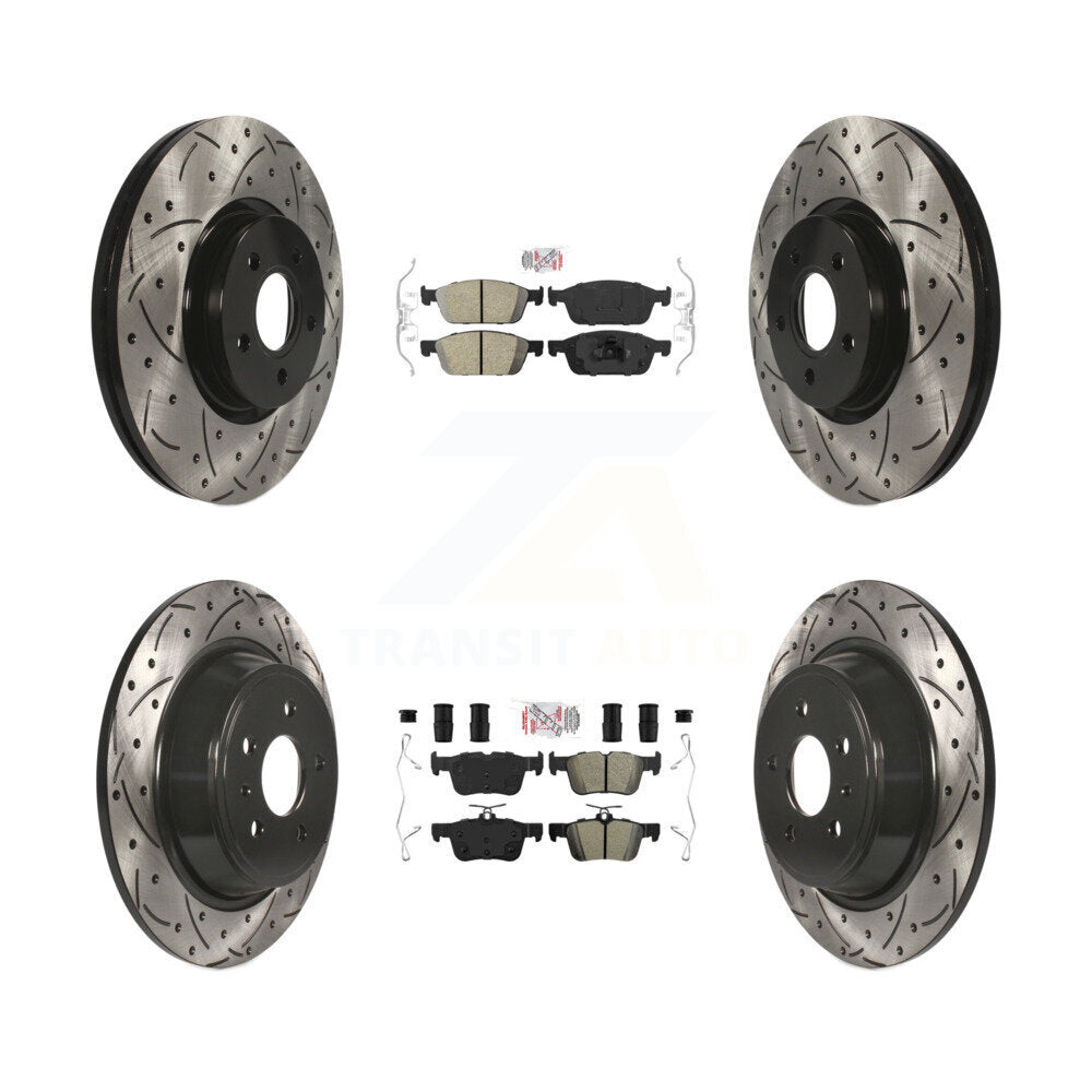 Disc Rotors and Ceramic (Front) & Semi-Metallic (Rear) Brake Pads Kit-KDA-100988 - Kit.bestparts.ca