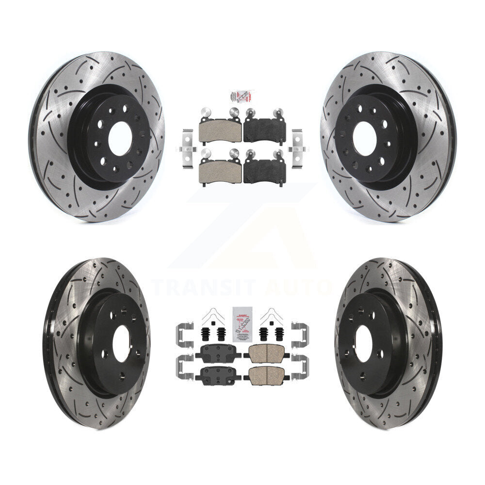 Disc Rotors and Semi-Metallic (Front) & Ceramic (Rear) Brake Pads Kit-KDA-101203 - Kit.bestparts.ca