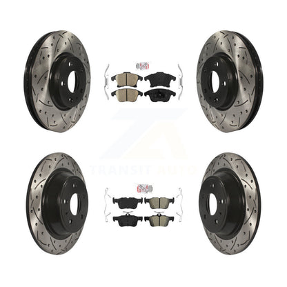 disc rotors and ceramic front semi metallic rear brake pads-kda-101432 - Kit.bestparts.ca