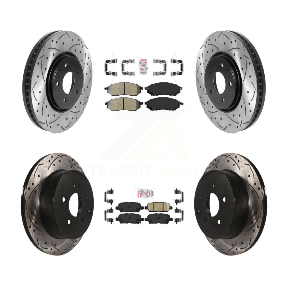 Disc Rotors and Semi-Metallic (Front) & Ceramic (Rear) Brake Pads Kit-KDA-101668